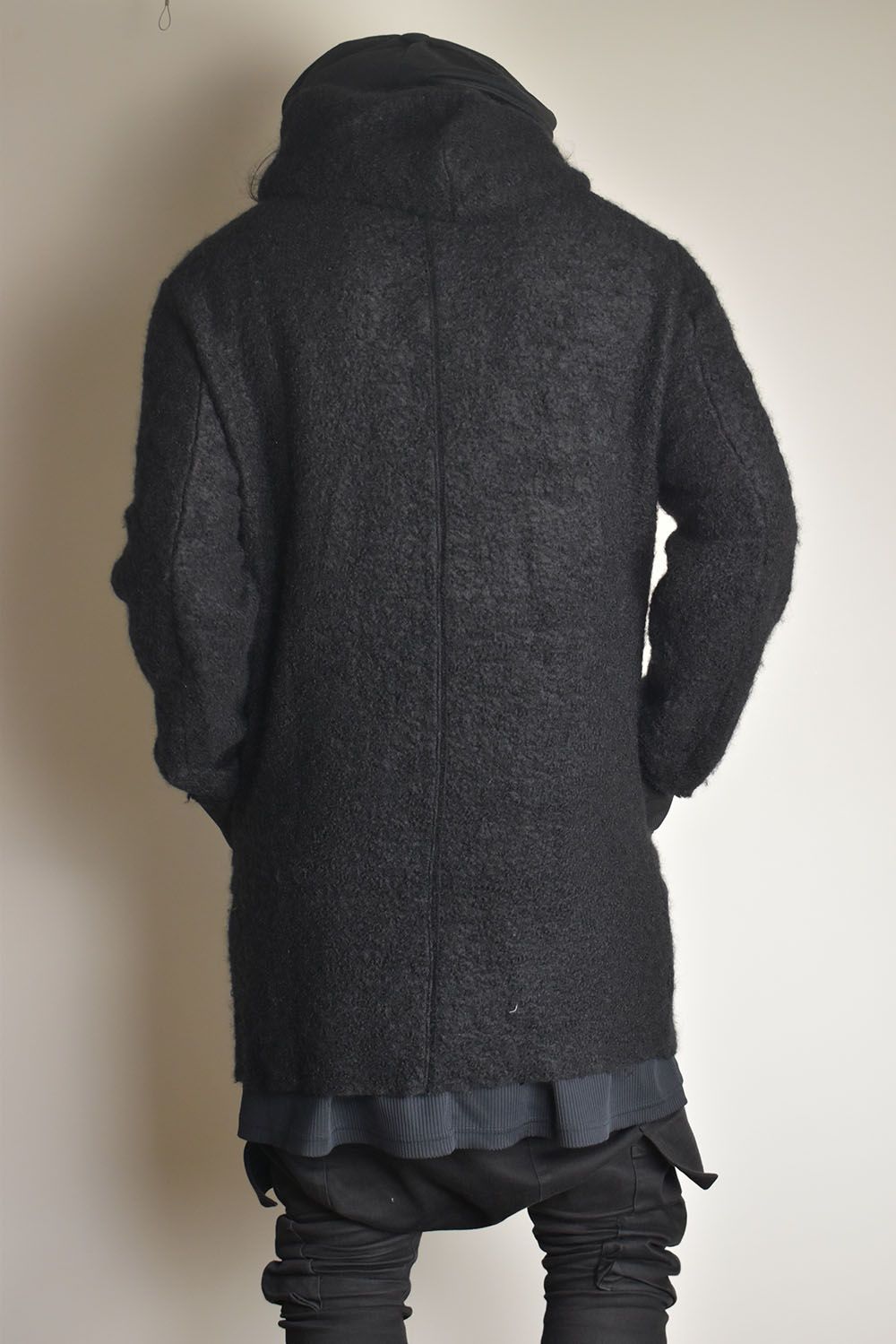 Mohair Knit Zip Hoodie "Black" / モヘアニットジップフーディ"ブラック"