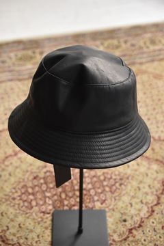 Furniture Leather Bucket Hat"Black"/ファニチャーレザーバケットハット"ブラック"