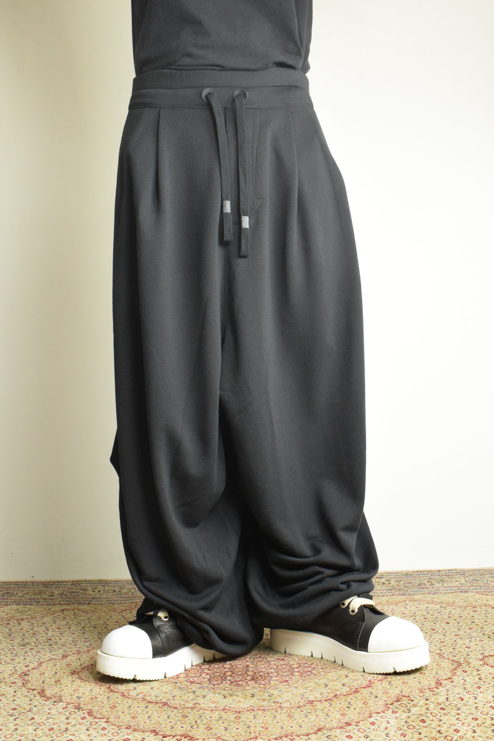 Sarouel Wide Sweat Pants"Black" / サルエルワイドスウェットパンツ"ブラック"