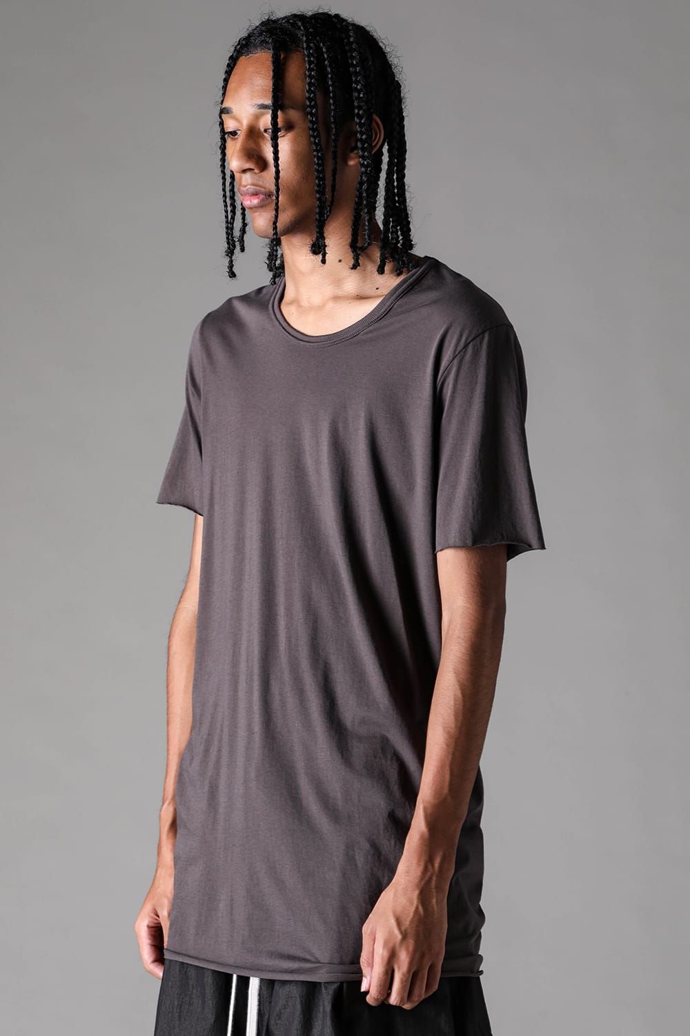 《2027SS先行予約》Albini Airy Crew Neck Tee"Black / Sage Green / Brown / L.Grey / White" /  アルビニエアリークルーネックTee"ブラック /セージグリーン /ブラウン /ライトグレー/ホワイト"