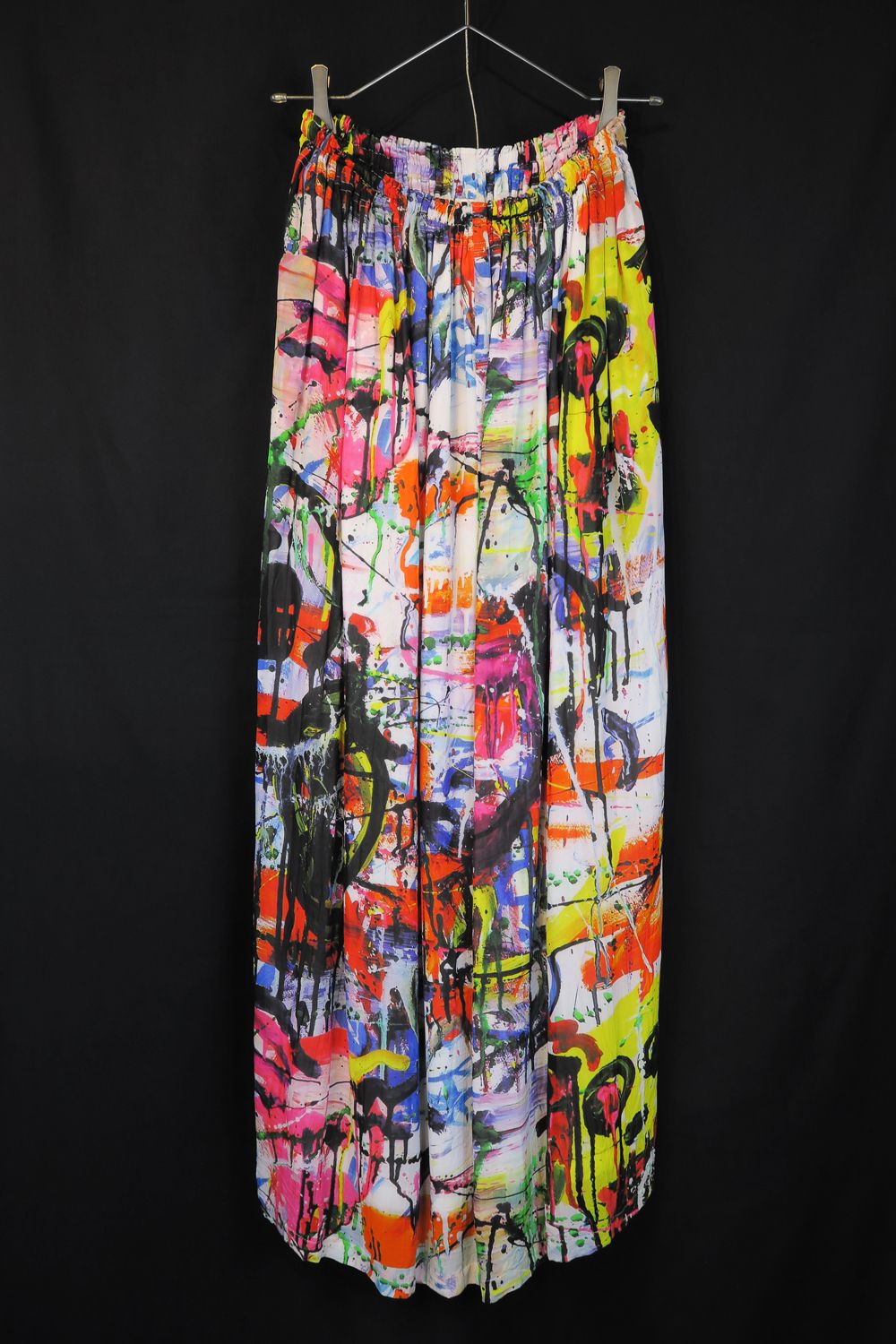 Rayon Chiffon Inkjet Print Wide Cropped Easy Pants"Color Print" / レーヨンシフォンインクジェットプリントワイドクロップドイージーパンツ"カラープリント"