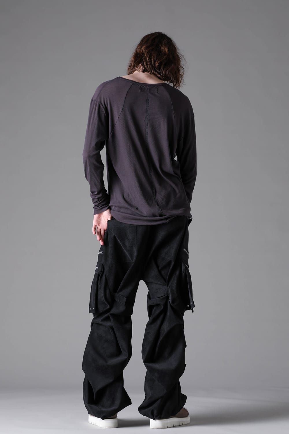 《2026AW先行予約》Back Printed Rib Long  Sleeve Tee"Black / D.Grey / Ivory /Khaki"バックプリントリブロングスリーブTee"ブラック/ダークグレー/アイボリー/カーキ"