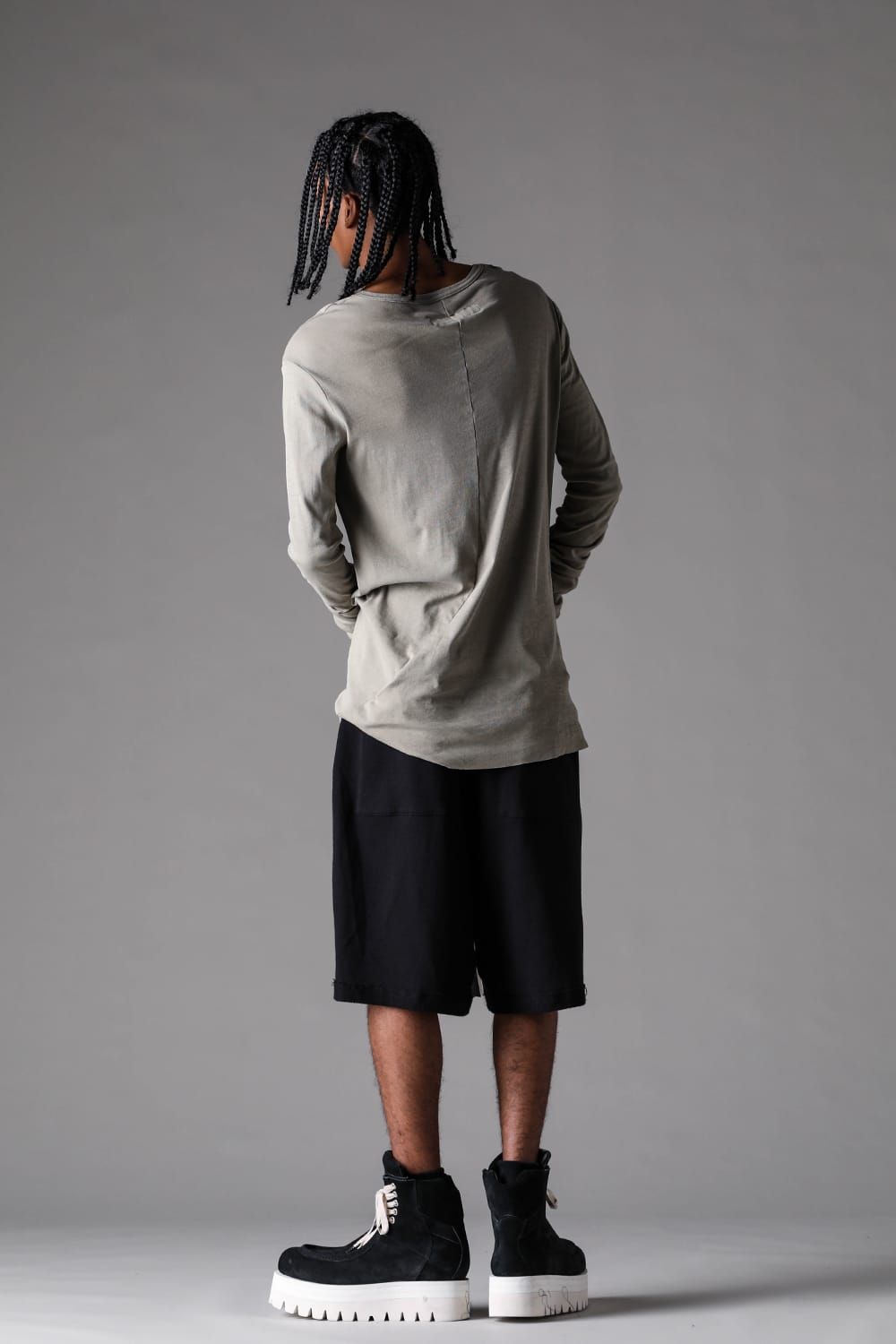 《2027SS先行予約》Lightweight French Terry Wide Shorts"Black" / ミニ裏毛ワイドショーツ"ブラック"