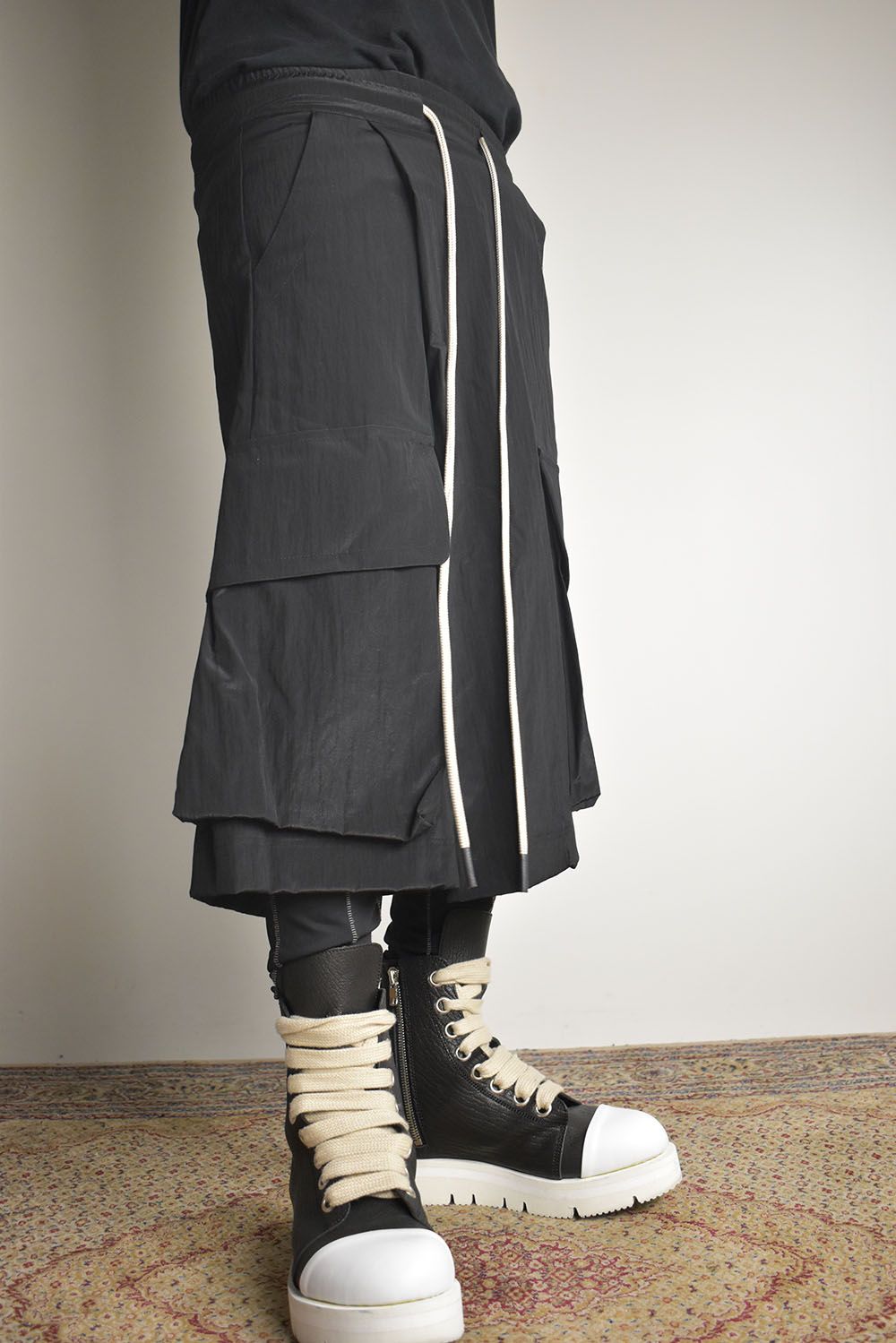 Skirt Shorts"Black / Cream" /スカートショーツ"ブラック/クリーム"