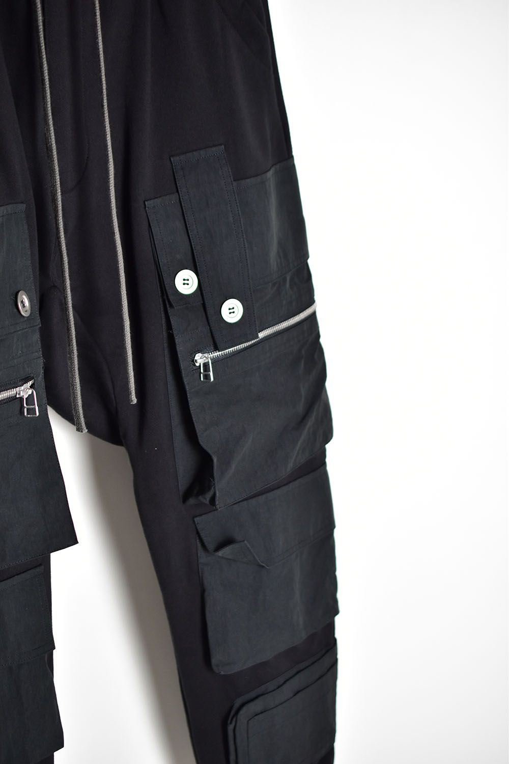 Military Sarouel Long Pants"Black"/ミリタリーサルエルロングパンツ"ブラック"
