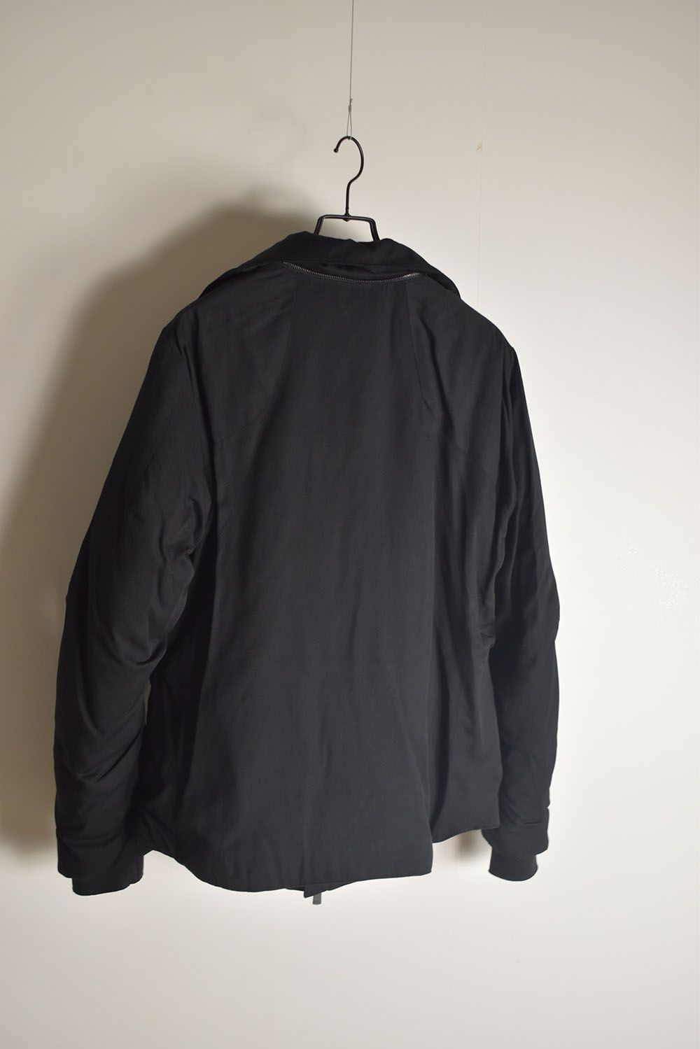 Rayon Twill Vest Hooded Down Jacket "Black" / レーヨンツイルベスト/フードアタッチドダウンジャケット"ブラック"