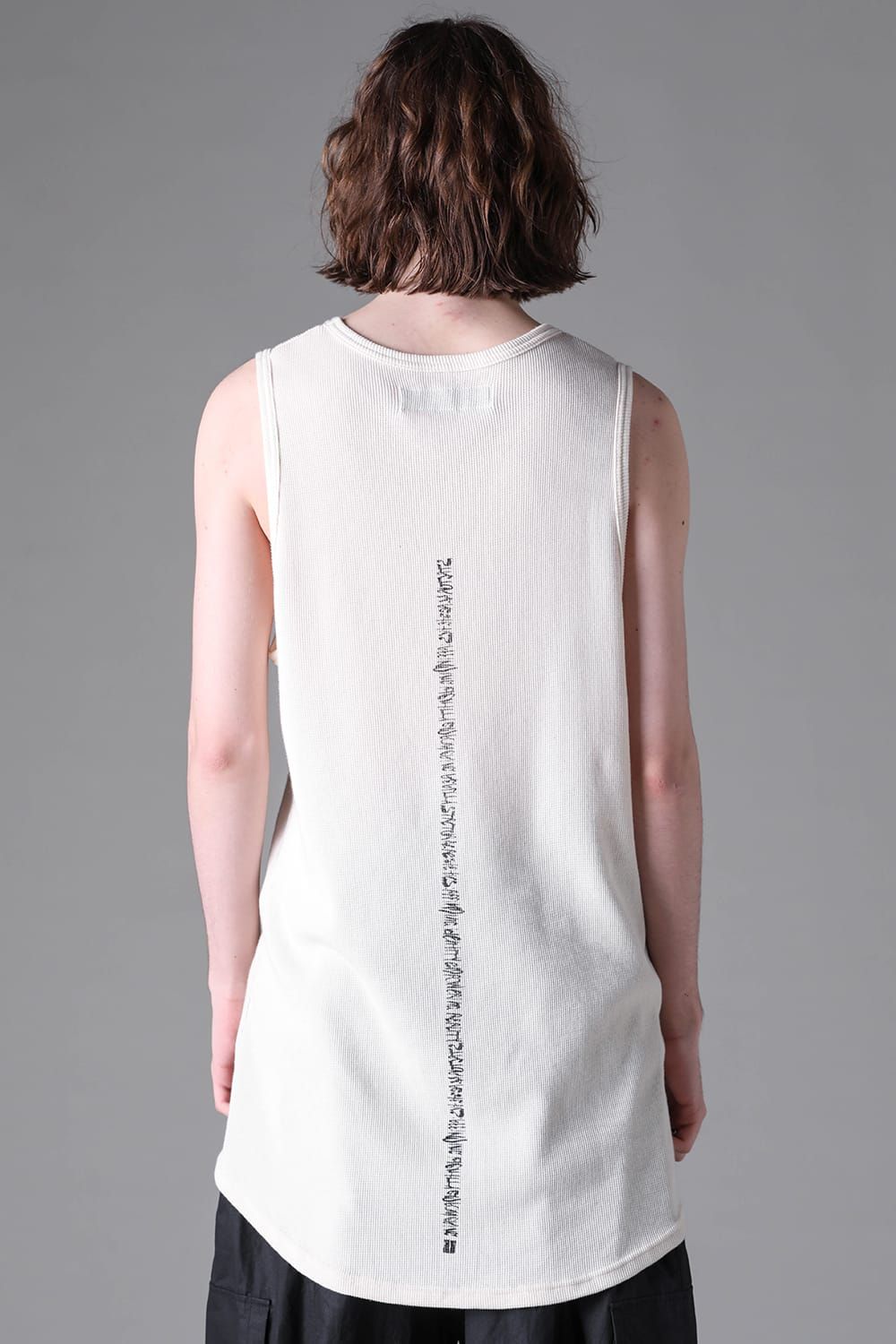 《2026AW先行予約》Back Printed Waffle Jersey Long  Sleeve Tee"Black / D.Grey / Ivory /Khaki"バックプリントワッフルジャージーロングスリーブTee"ブラック/ダークグレー/アイボリー/カーキ"