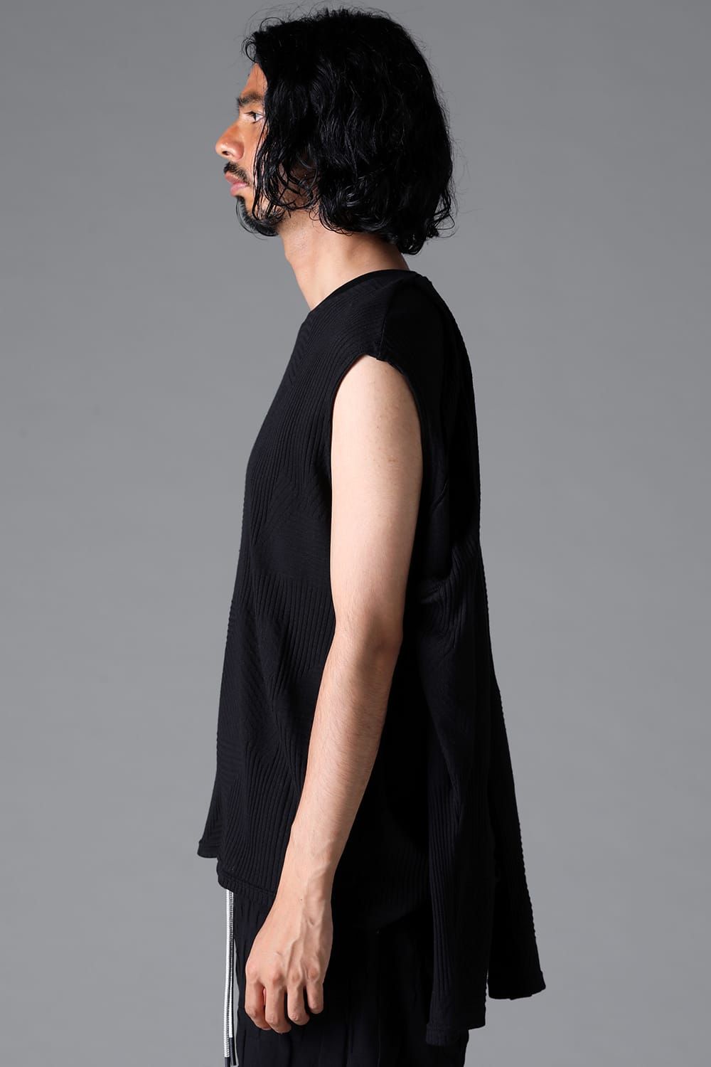 《2026SS先行予約》Deformed Stripe Pattern Shiva Long Sleeve Tee "Black / Cream" /ディフォルメドストライプパターンシヴァロングスリーブ"ブラック/クリーム"