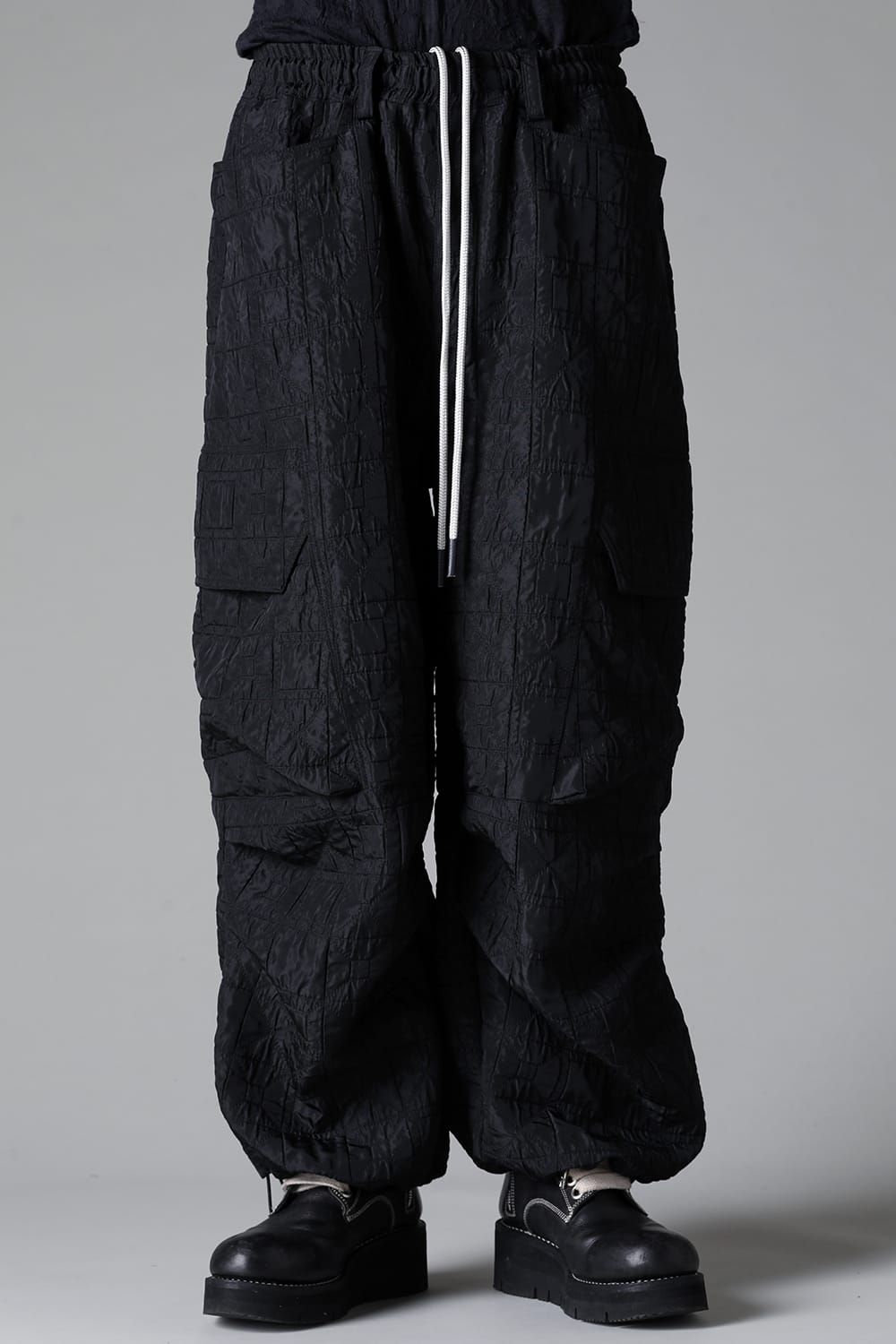 《2025AW先行予約》Geometry Cargo Wide Pants"Black" / ジオメトリーカーゴワイドパンツ"ブラック"