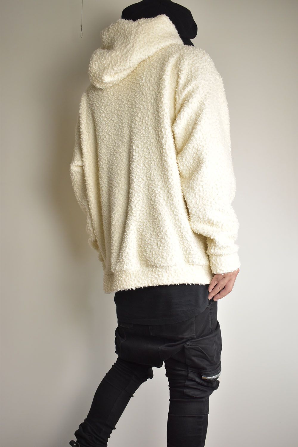 Wool Cotton Boa Hoodie Pullover"White" /  ウールコットンボアフーディプルオーバー"ホワイト"