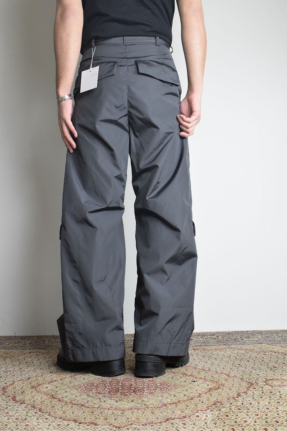 Shingle Flap Baggy Trousers "Charcoal" / シンフラップバギートラウザー"チャコール"