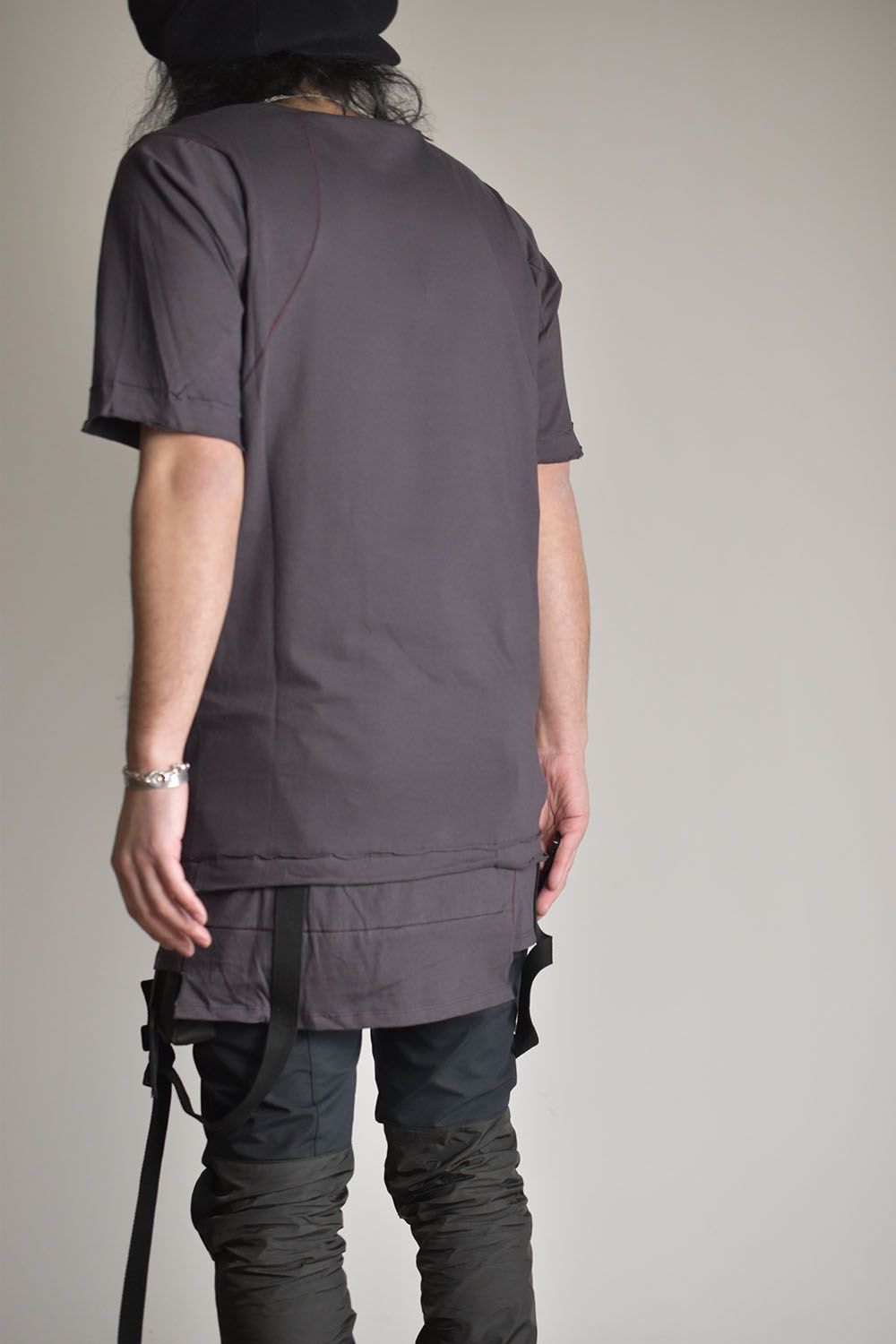 Soft Cotton Jersey Suspender Tee"Charcoal"30/-ソフトコットンジャージーサスペンダーTシャツ"チャコール"