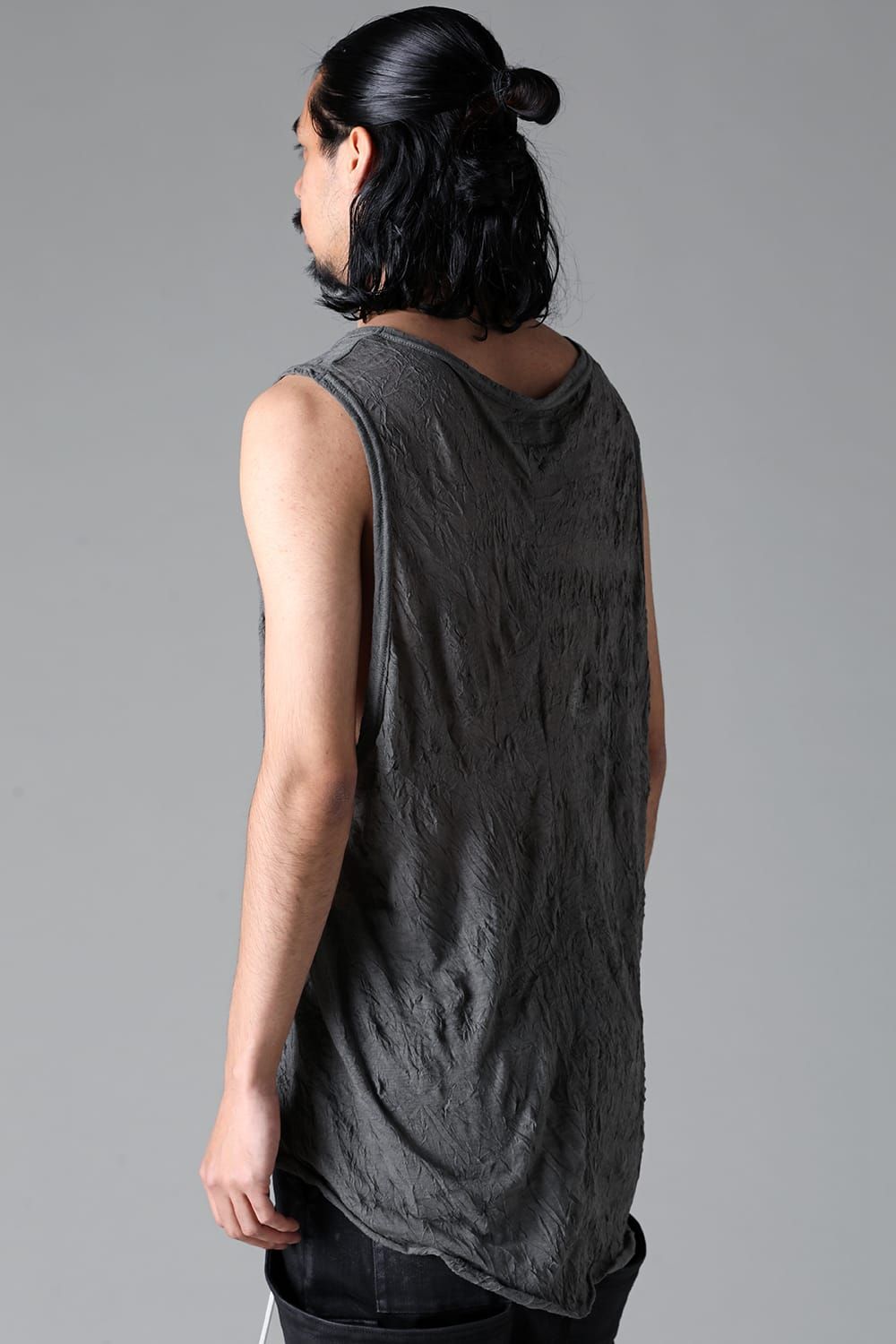 《2025AW先行予約》Gauze Washer Tank Top"Black / Grey / Ivory /Beige" /ガーゼワッシャタンクトップ"ブラック / グレー / アイボリー /ベージュ"