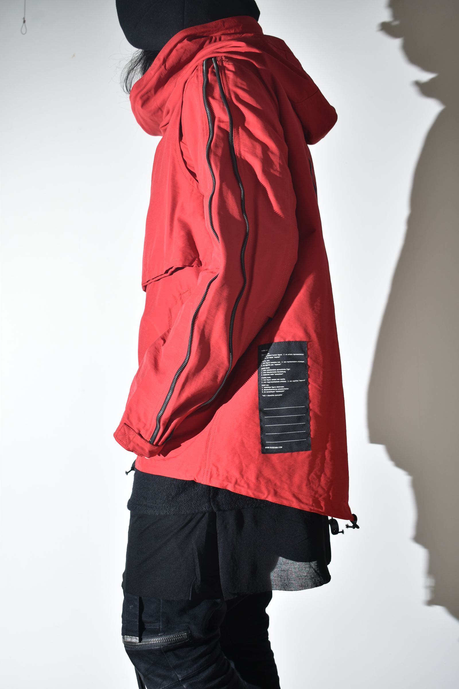 Multi Zip Short Mods Coat"Red" / マルチジップショートモッズコート"レッド"