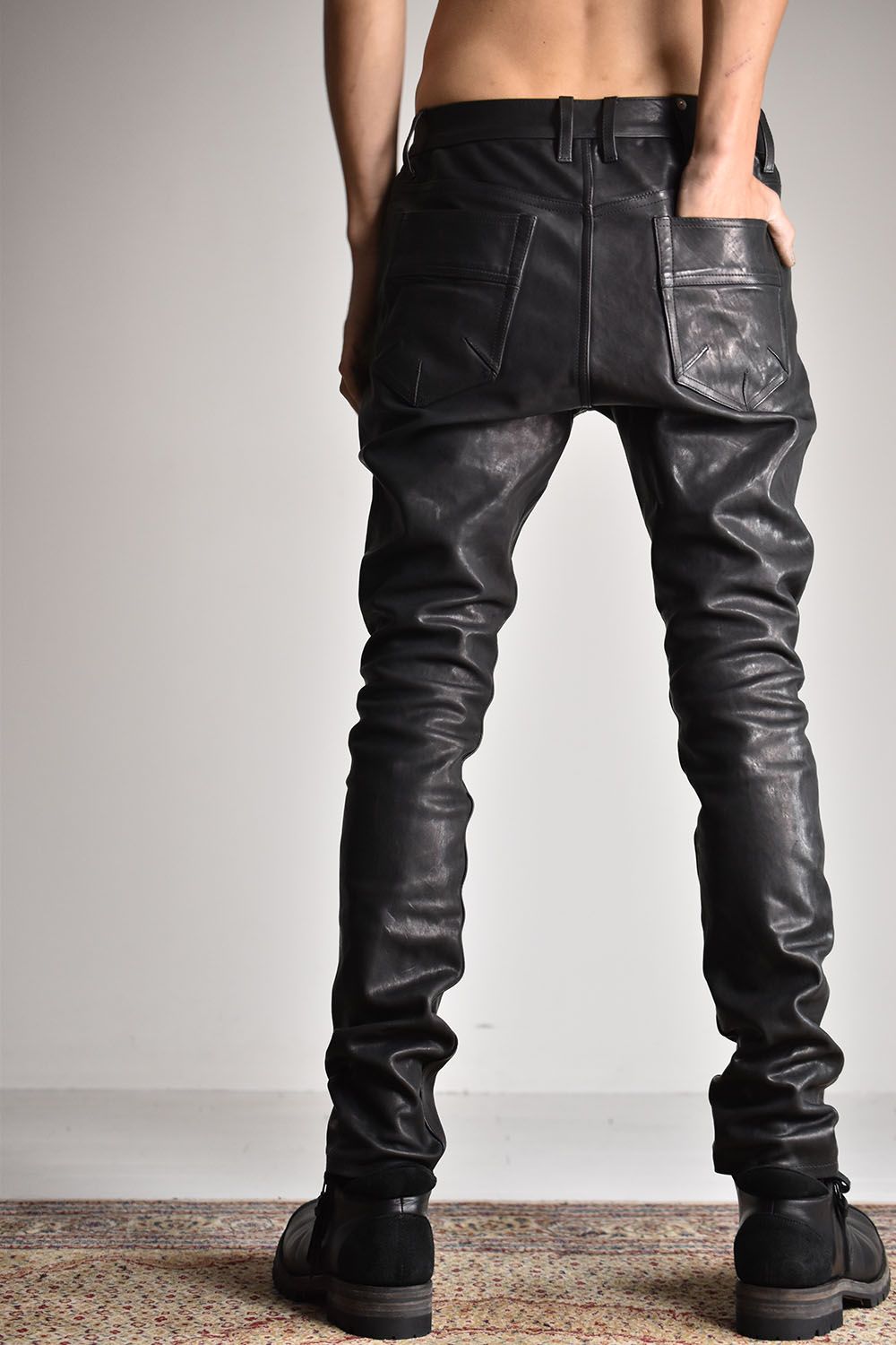 MARYAM  Kip Garment Dye Leather Pants"Black"/マリアムキップ製品染レザーパンツ"ブラック"