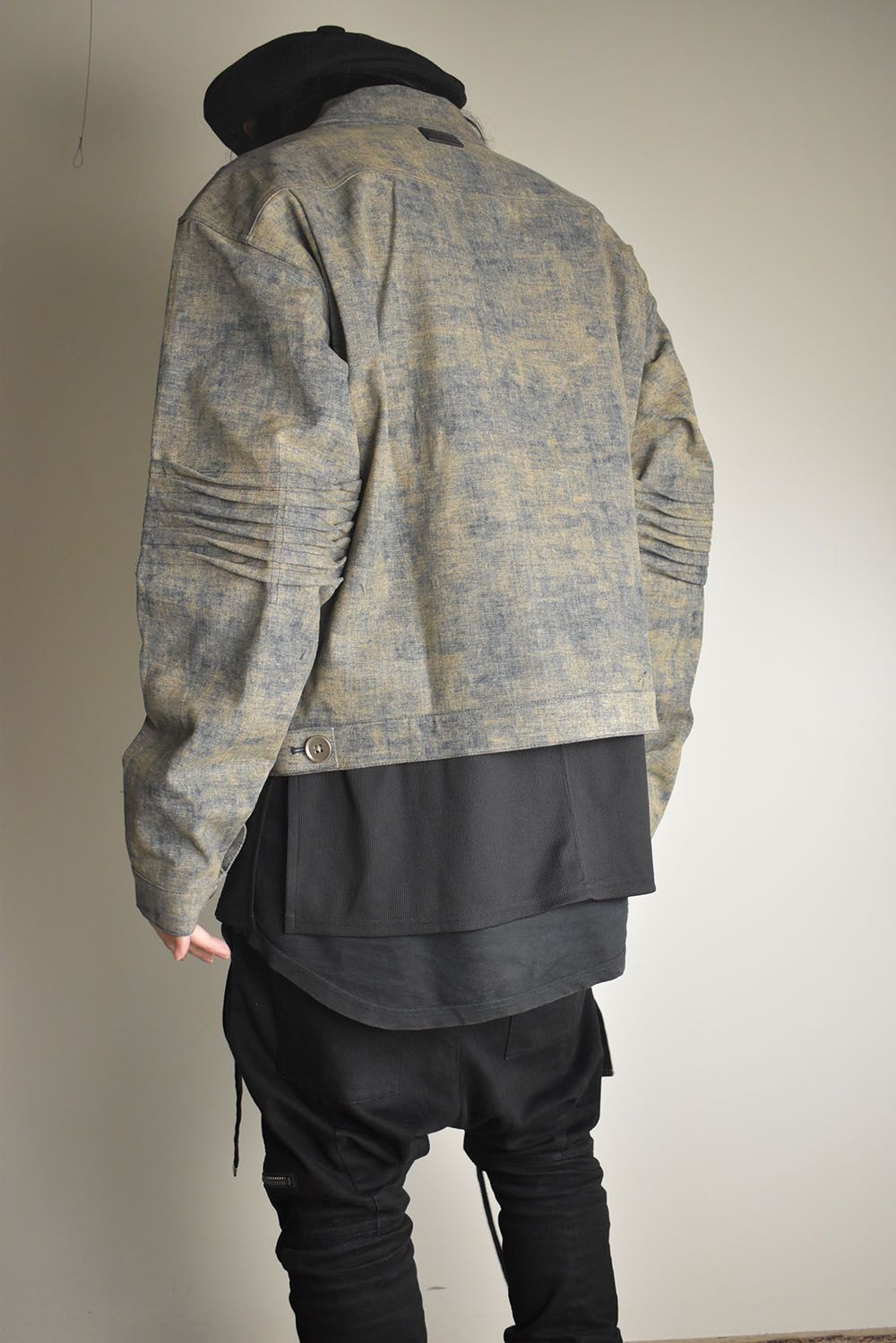 Blended Shades Denim Pin Tuck Blouson "Steel Blue" / ブレンデッドシェイドデニムピンタックブルゾン"スティールブルー"