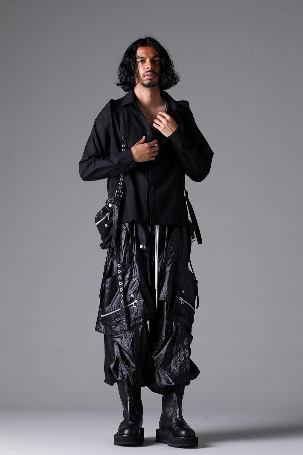 《2026SS先行予約》Parachute Cargo Wide Pants"Black" / パラシュートカーゴワイドパンツ"ブラック"