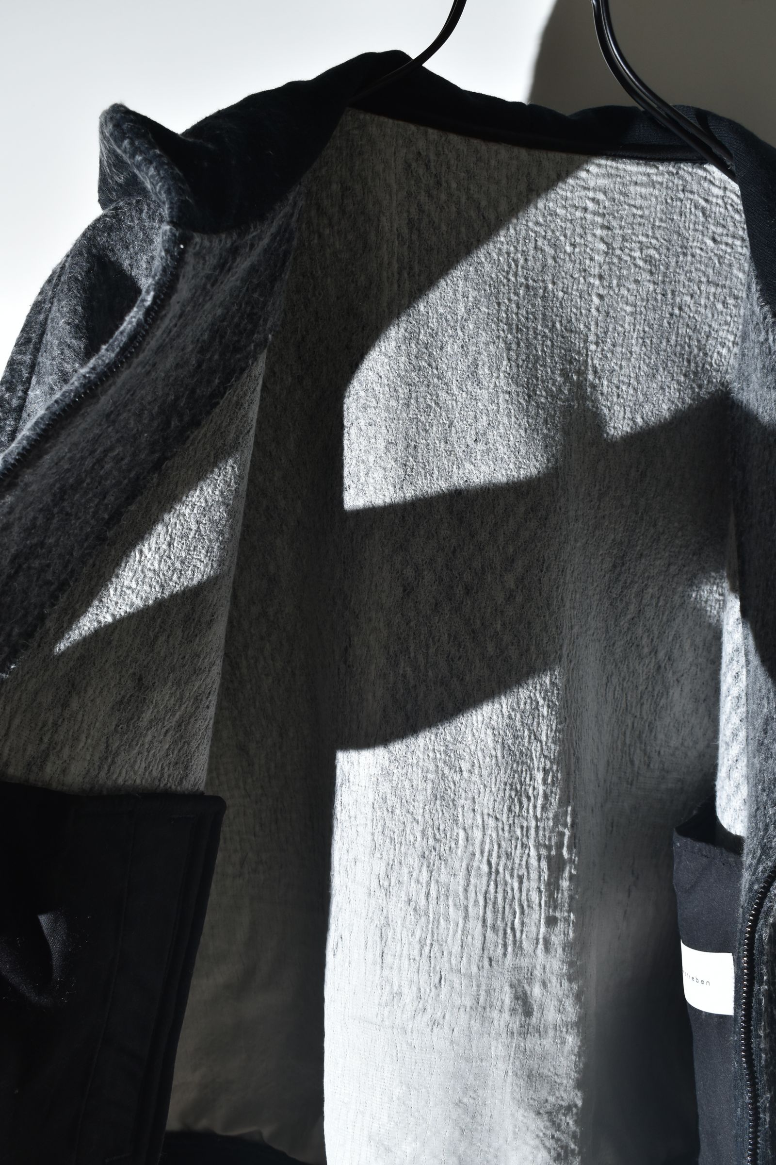 Gradient Needle Punch Double Zip Hoodie "Black Based" / グラデーションニードルパンチダブルジップフーディ"ブラックベース"