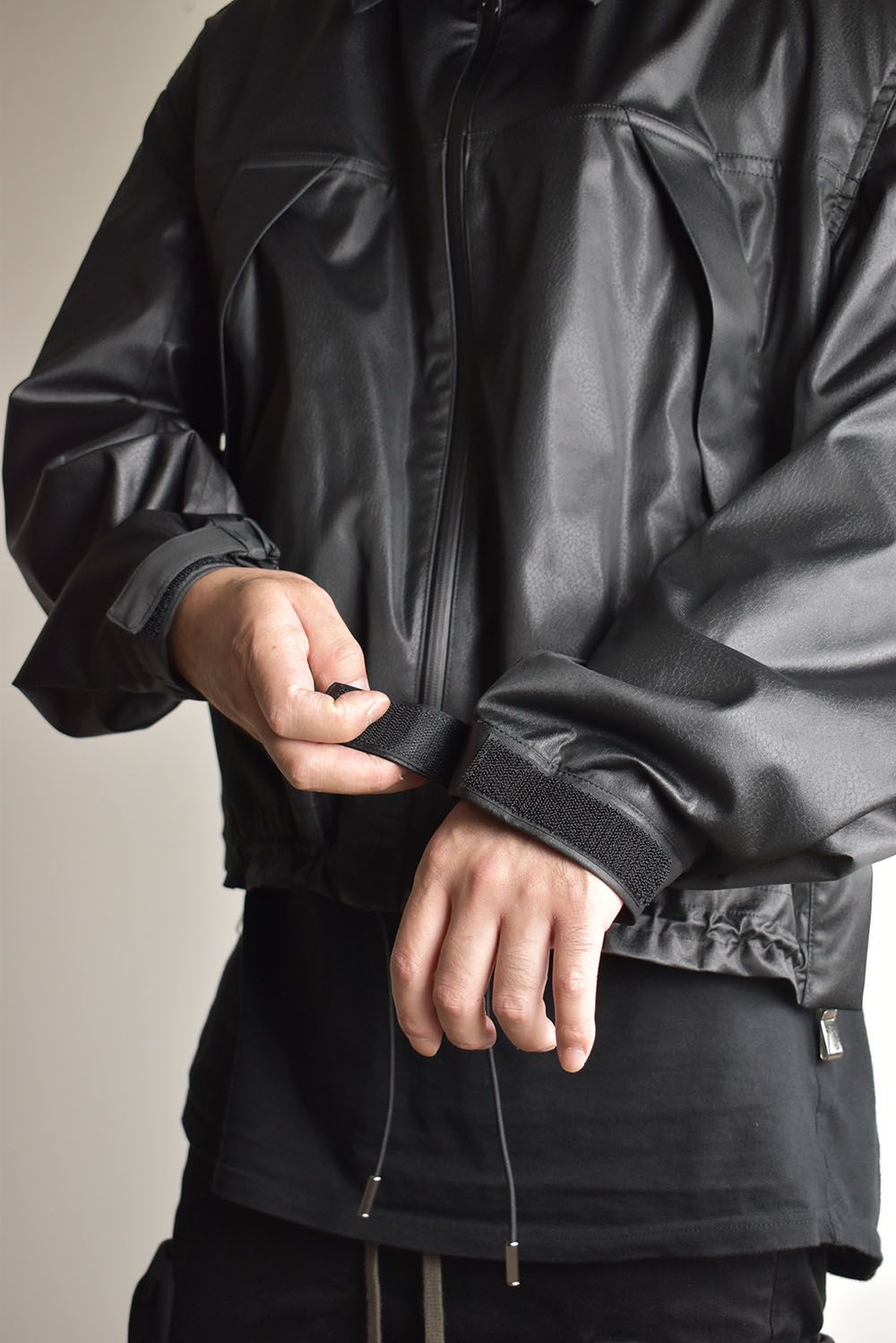 Fake Fake Leather Flight Jacket"Black"/フェイクフェイクレザーフライトジャケット"ブラック"