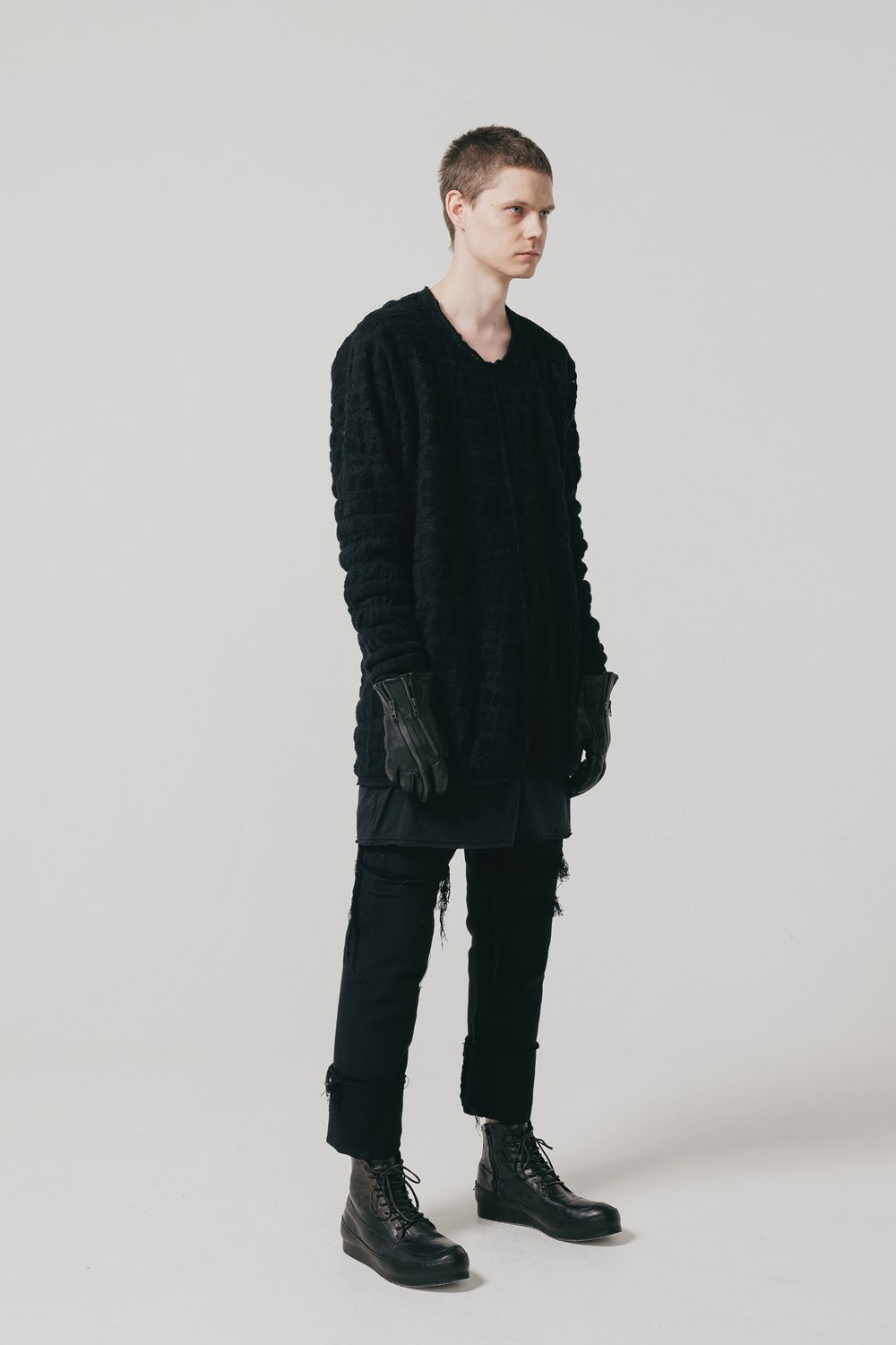 OVERSIZED LAYERED LONG SLEEVE T SHIRT"Black"/オーバーサイズドレイヤードロングスリーブTee"ブラック"