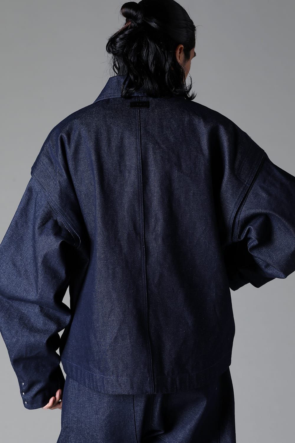 《2025AW先行予約》Tuck Sleeve Jcaket"Black / Navy" /タックスリーブジャケット"ブラック/ネイビー"