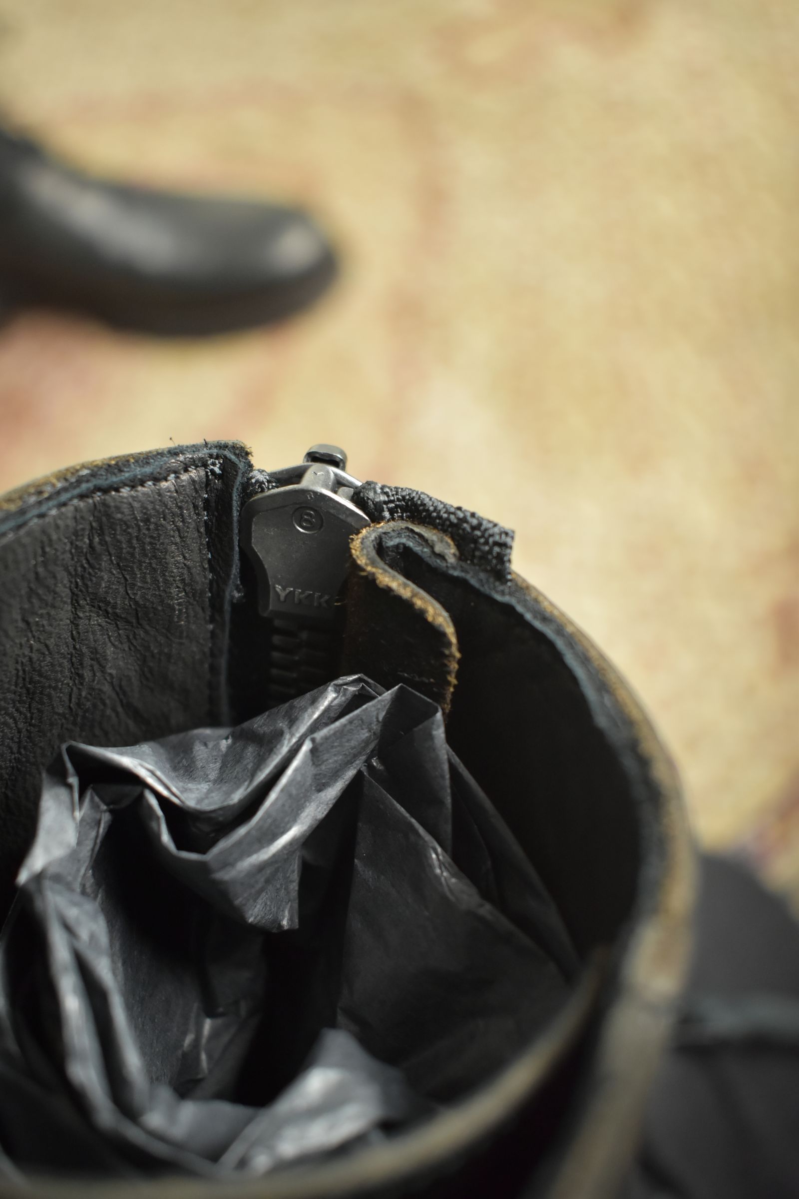 Metal Heel Balmoral Back Zip Boots"Teacore Black" / メタルヒールバルモラルバックジップブーツ"ティーコアブラック"