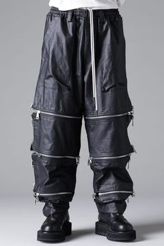 《2026SS先行予約》Matte Coating Zip Wide Pants"Black" / マットコーティングジップワイドパンツ"ブラック"