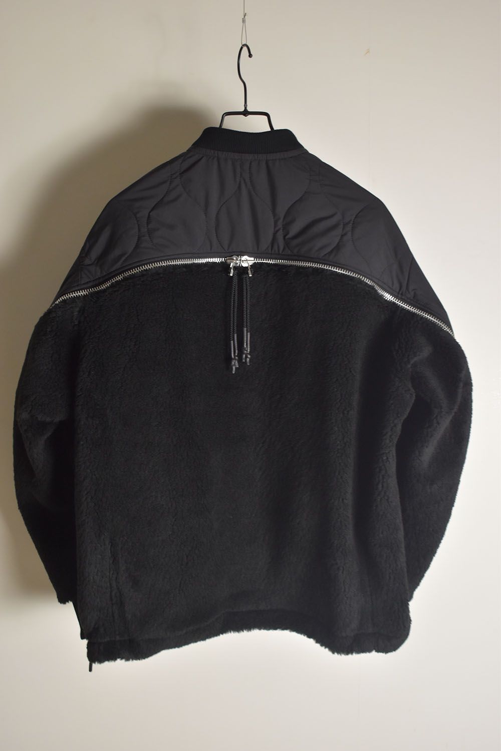 Combination Zip Boa Jersey"Black" / コンビネーションジップボアジャージー"ブラック"