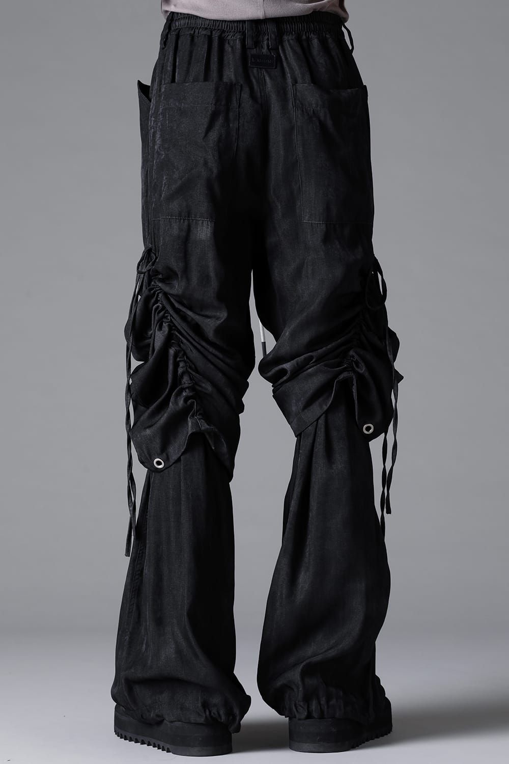 《2026SS先行予約》Layerd Gather Wide Pants"Black / Uneven D.Grey / Uneven Grey" / レイヤードギャザーワイドパンツ"ブラック/アンイーブンダークグレー/アンイーブングレー"
