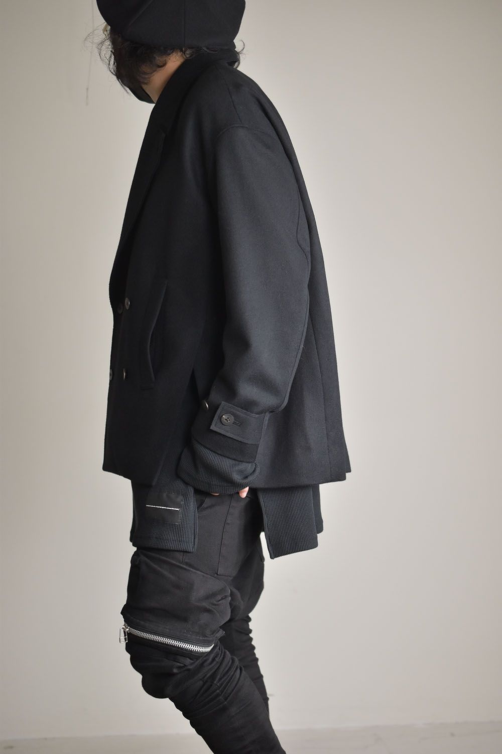 P Coat × Reversible Liner Vest"Black"/ピーコート×リバーシブルライナーベスト"ブラック"