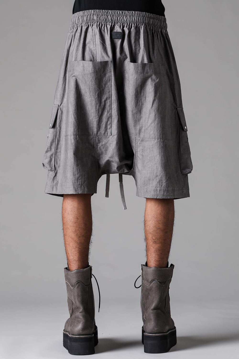《2027SS先行予約》Sumi Dyed Cargo Shorts"Grey / L.Grey" / 墨染カーゴショーツ"グレー / ライトグレー"