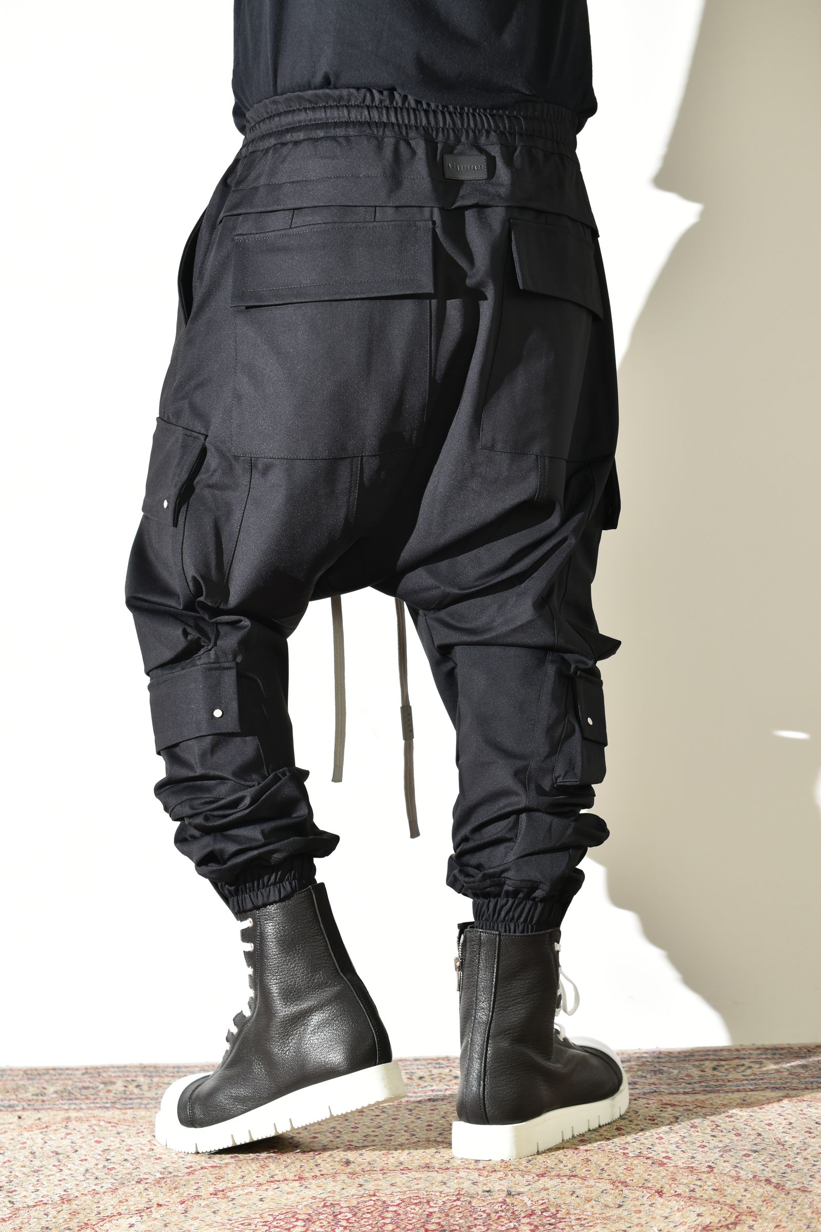 Technical Nylon Military Sarrouel Easy Pants"Black" / テクニカルナイロンミリタリーサルエルイージーパンツ"ブラック"