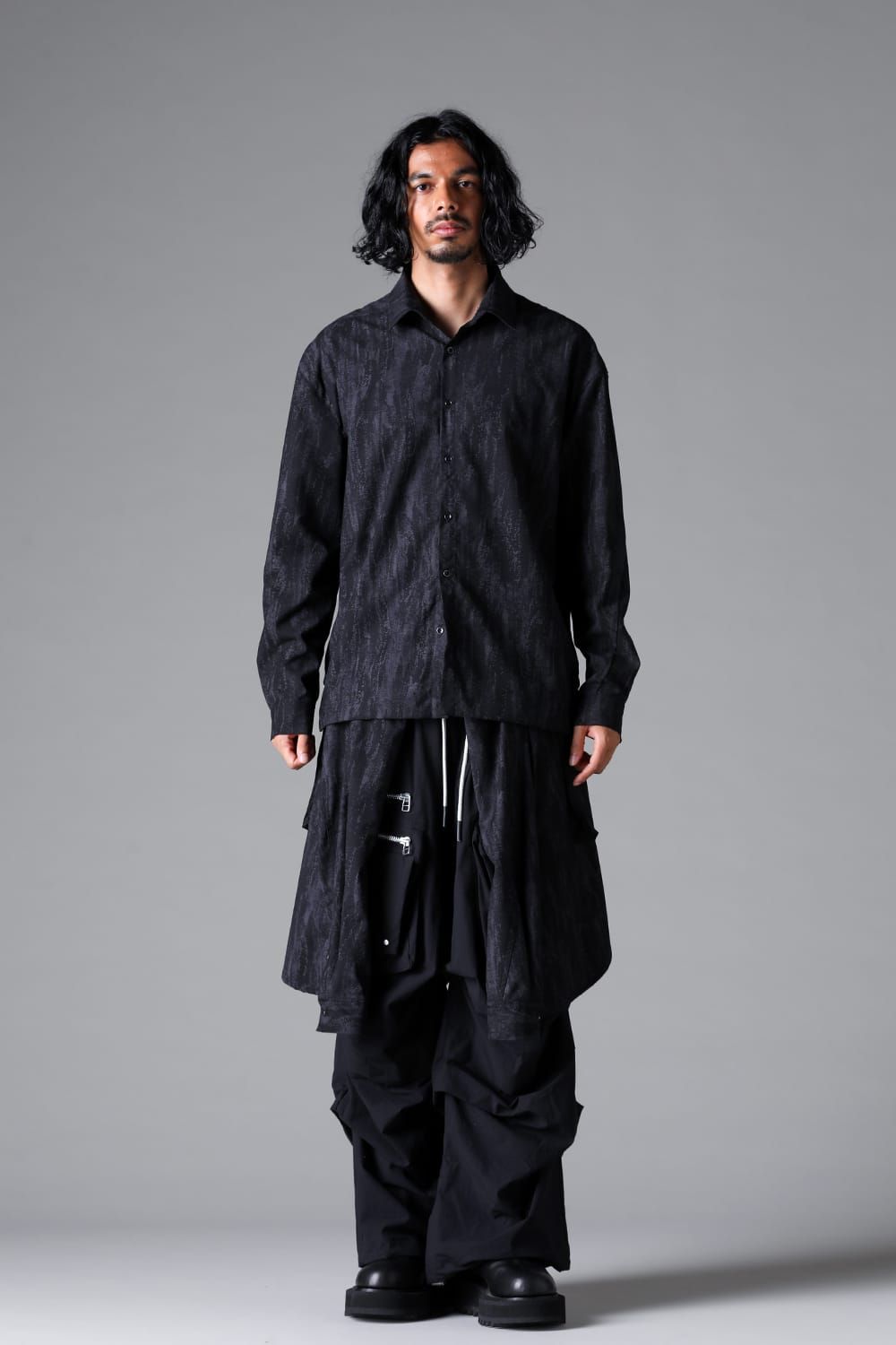 《2026SS先行予約》Abstract Shirt"Black / Grey /Brown" / アブストラクトシャツ"ブラック/グレー/ブラウン"