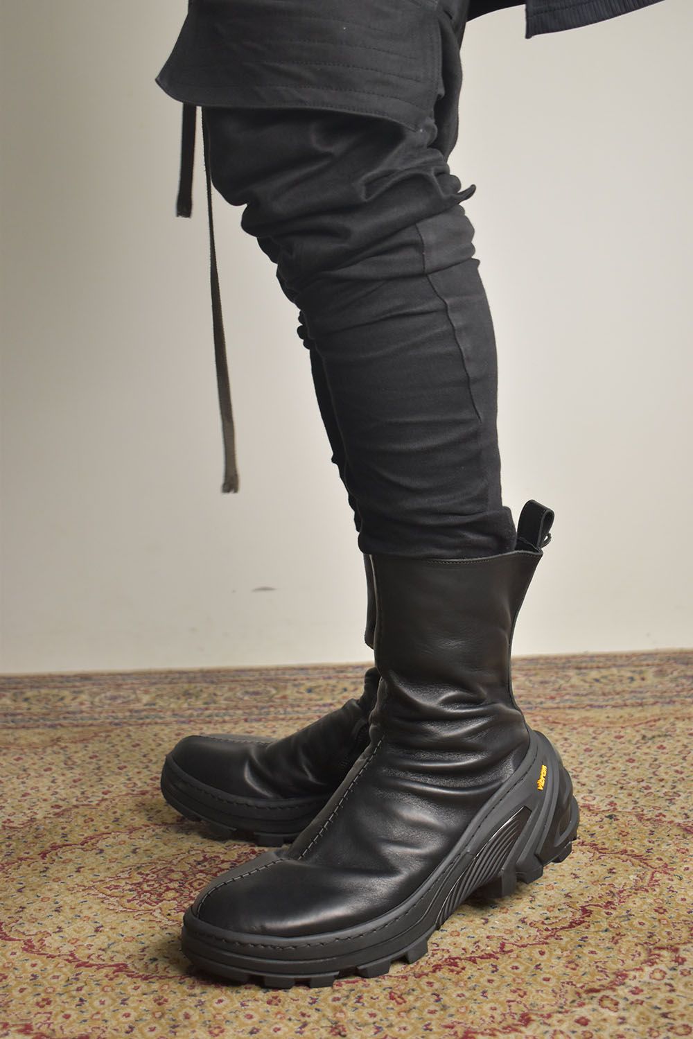 Over Lock Side Zip Boots_Maryam Horse Front "Black" / オーバーロックサイドジップブーツ マリアムホースフロント"ブラック"