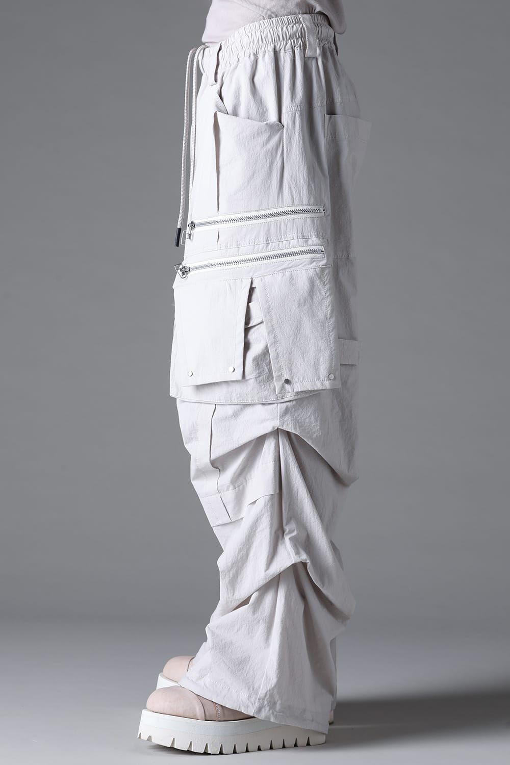 《2026SS先行予約》Cargo Tuck Wide Pants"Black / White /Stone" / カーゴタックワイドパンツ"ブラック/ホワイト/ストーン"