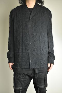 Shadow Check Shawl Collar Shirt"Black" / シャドウチェックショールカラーシャツ"ブラック"