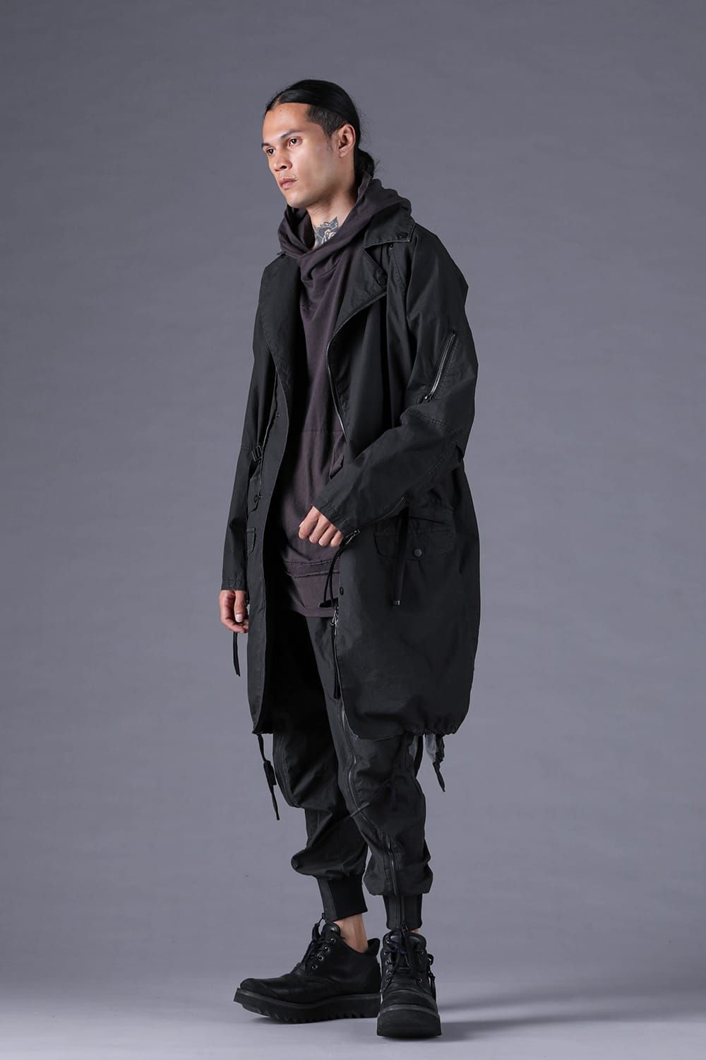 《2027SS先行予約分》Pigment-Coated Rider's Coat"Black" / 顔料コーティングライダースコート"ブラック"