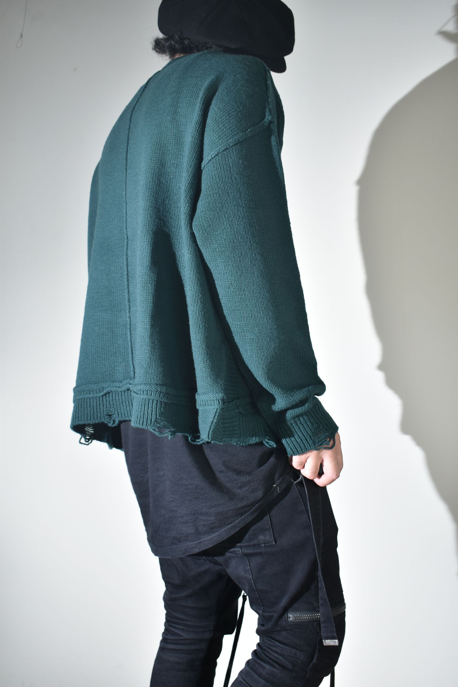 Dog Motif Intarsia Sweater "Jade" / ドッグモチーフインターシャセーター"ジェイド"