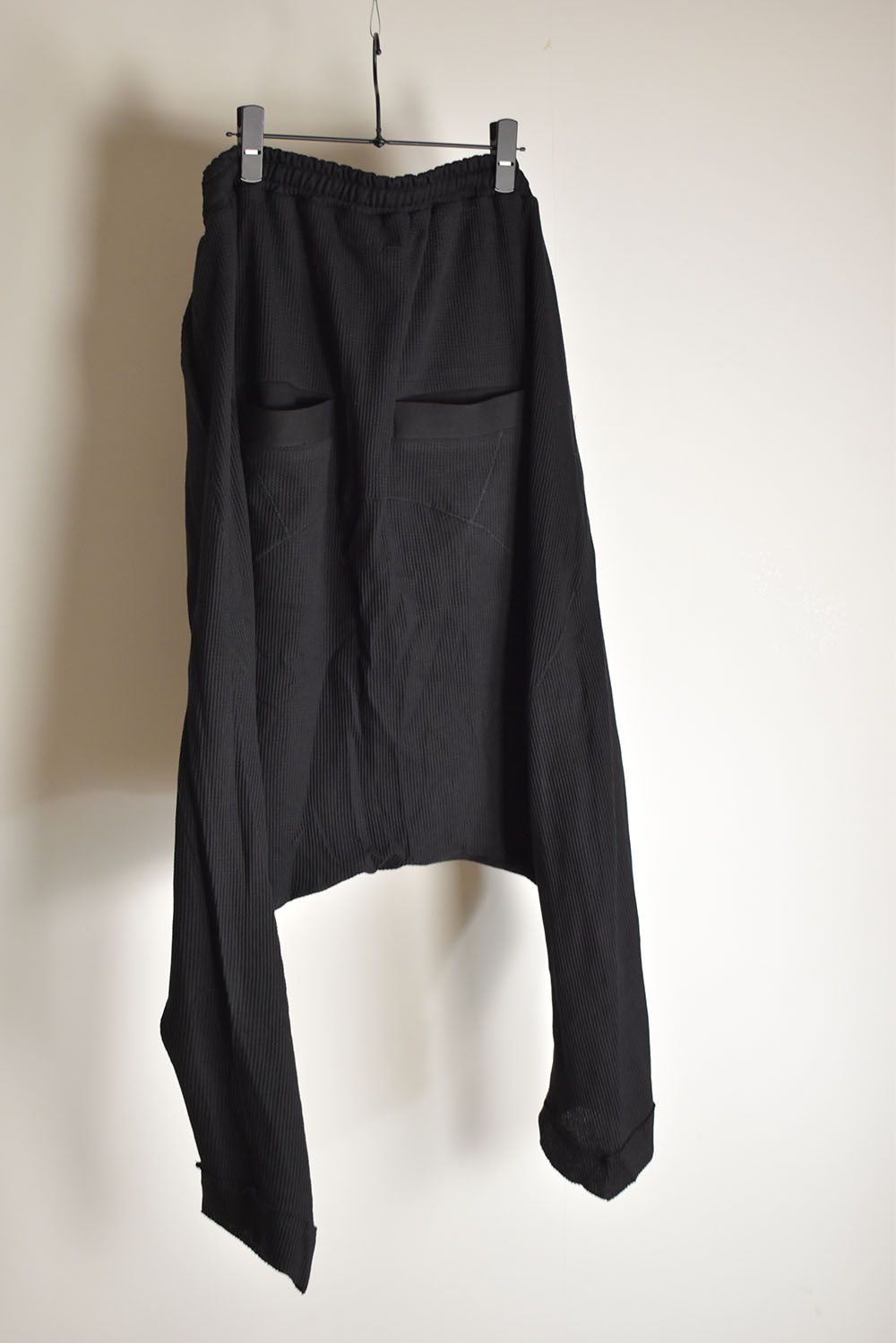 Waffle Sarrouel Pants"Black"/ワッフルサルエルパンツ"ブラック"