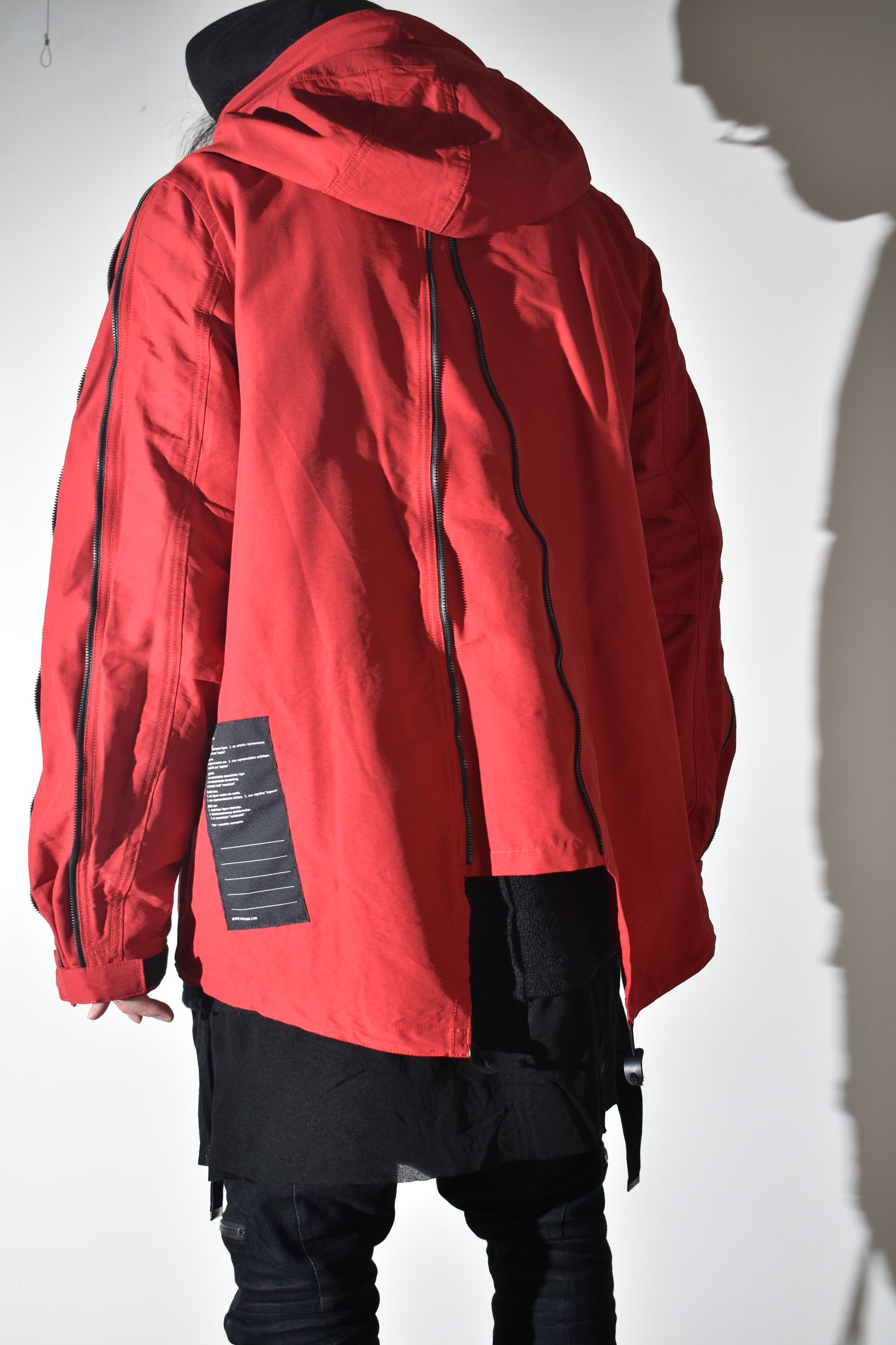 Multi Zip Short Mods Coat"Red" / マルチジップショートモッズコート"レッド"