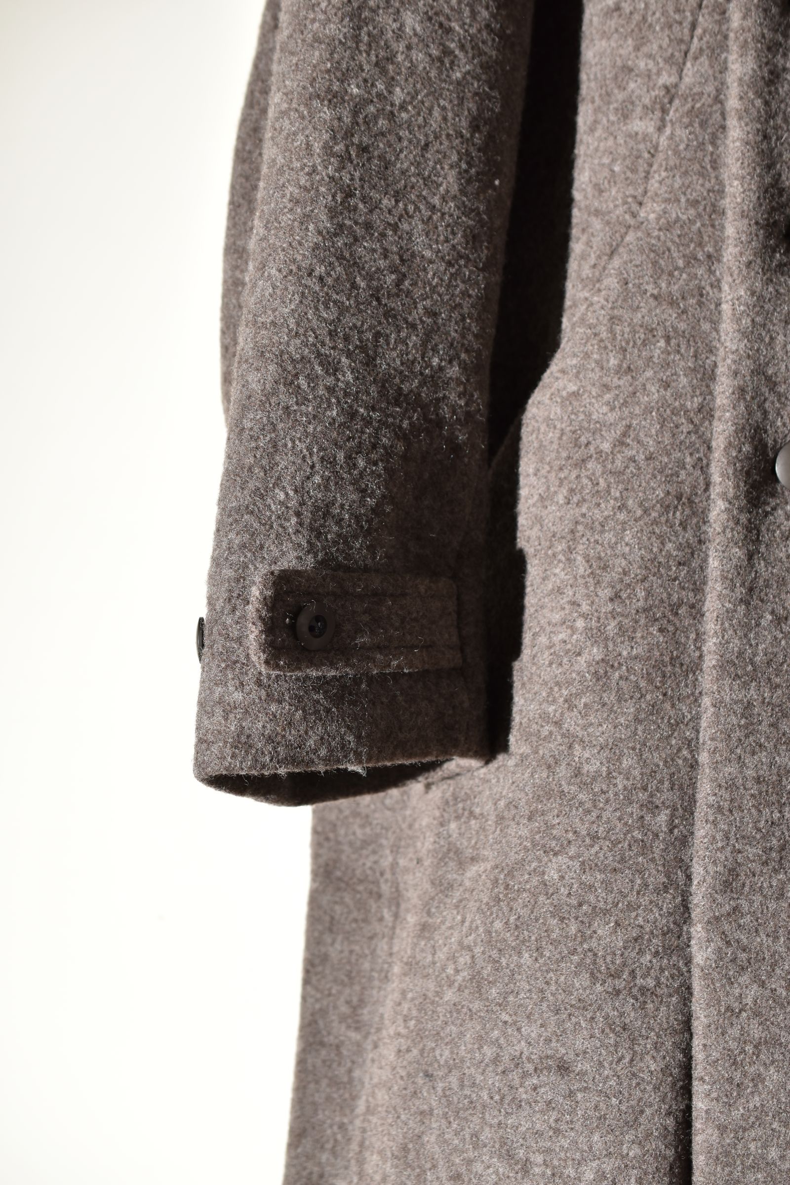 Wool Pile High Neck Coat "GreyBeige" / ウールパイルハイネックコート"グレーベージュ"