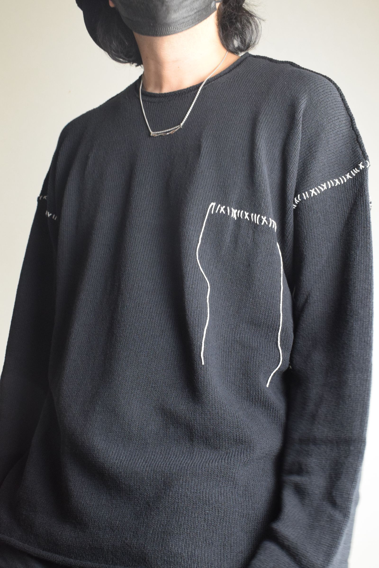 Stitch knit "Black" / ステッチニット"ブラック"