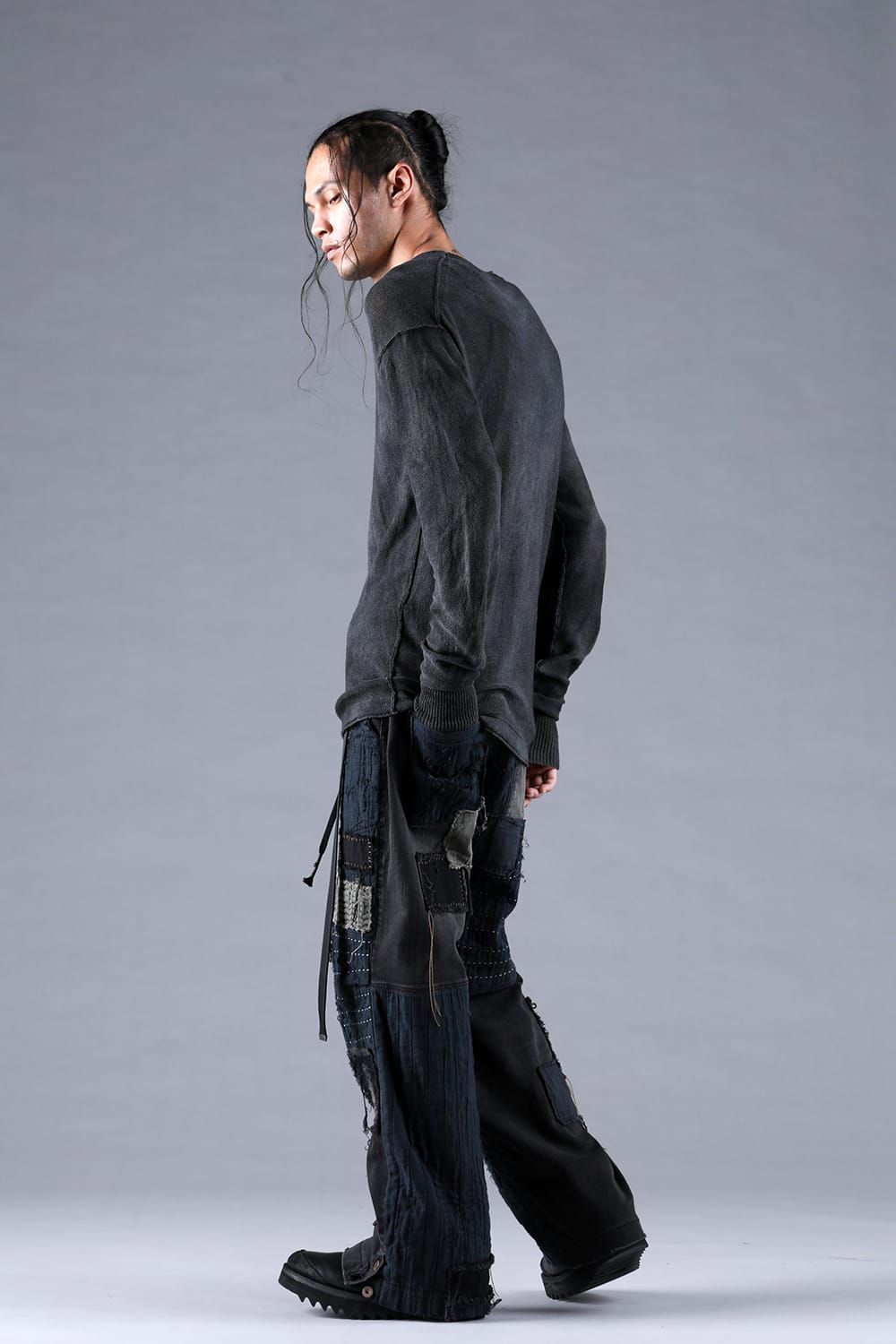 7G Paper Yarn Knit Pullover"Black" / 7Gペーパーヤーンニットプルオーバー"ブラック"