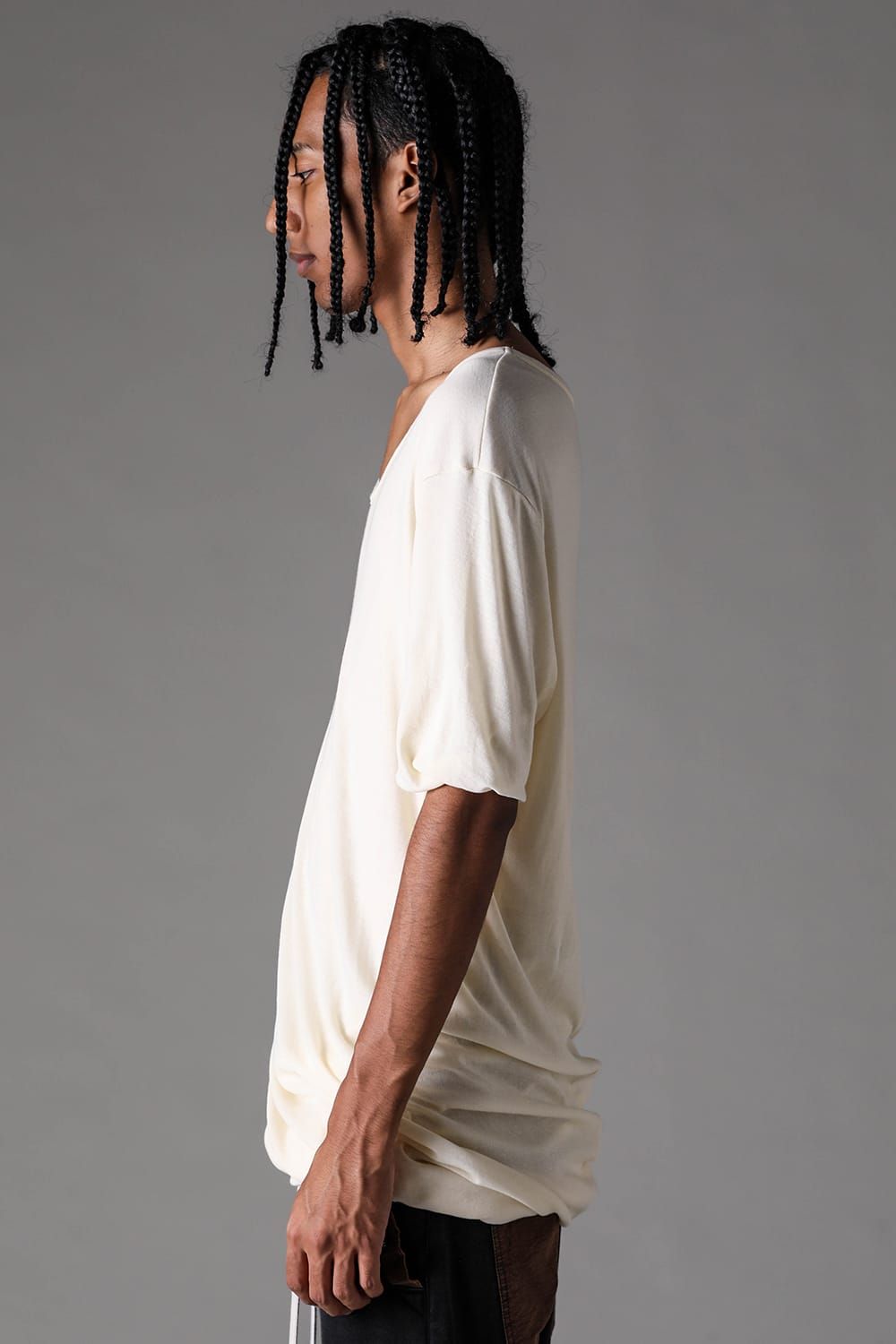 《2027SS先行予約》Sheer High Twist Rib Double Layered Tee "Black / L.Beige / L.Grey / D.Grey" / シアーハイツイストリブレイヤードTee"ブラック /ライトベージュ /ライトグレー/ ダークグレー"