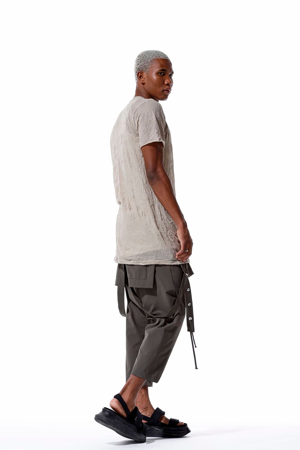 《2026SS先行予約》Gauze Washer Crew Neck Tee "Black/White/Ivory/Beige/Grey"/ガーゼワッシャークルーネックTee"ブラック/ホワイト/アイボリー/ベージュ/グレー"
