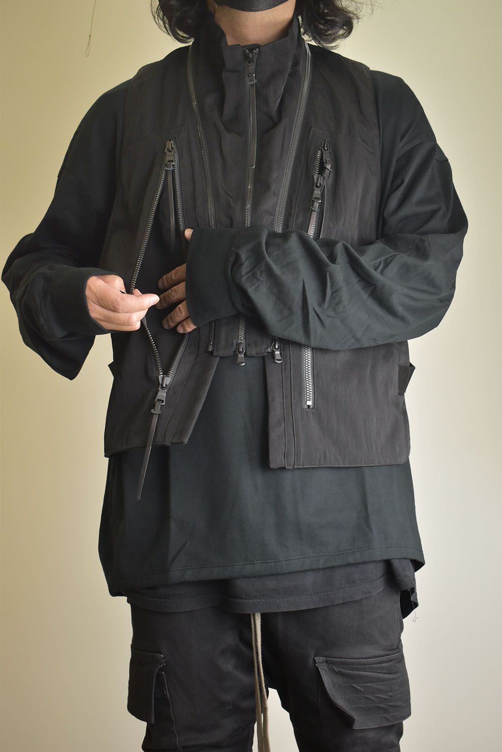 Nylon Wool Twill Tactical Vest"Black" / ナイロンウールツイルタクティカルベスト"ブラック"