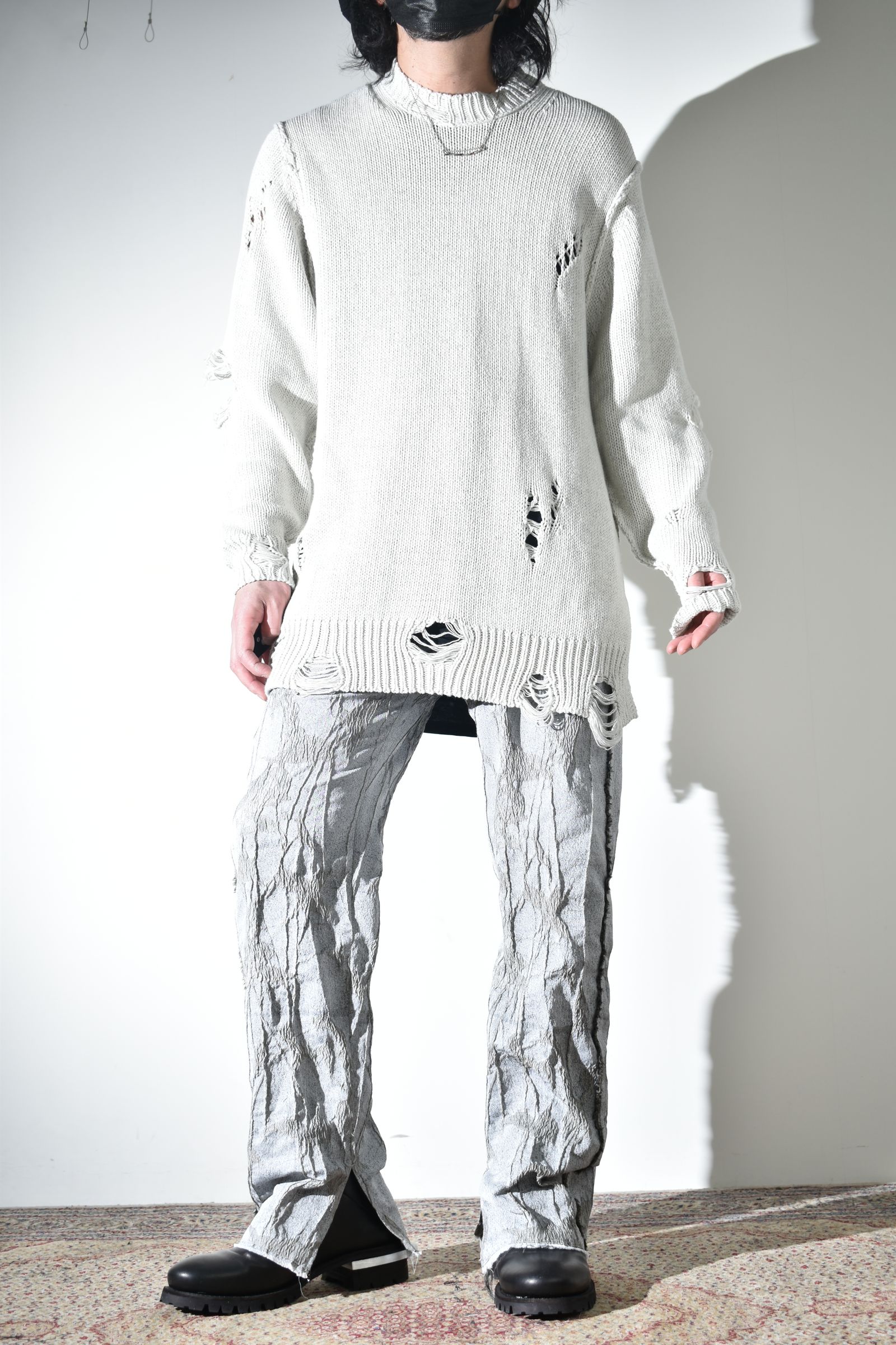 Licht Bestreben 2026SS クリーンな配色に退廃的にジャガードを施したセットアップ