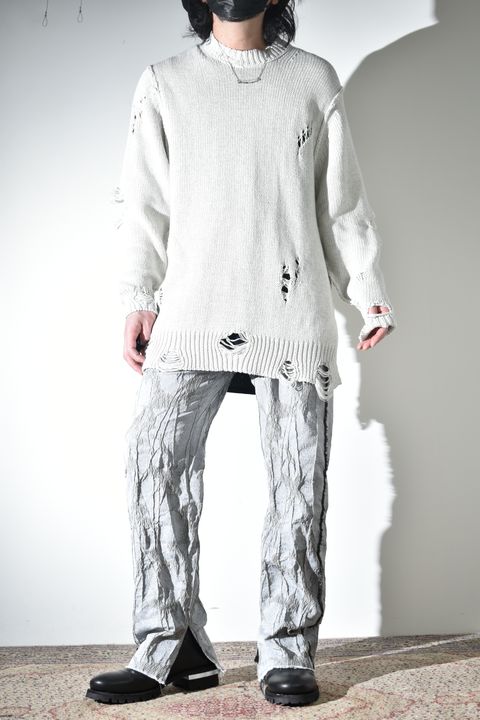 Licht Bestreben 2026SS クリーンな配色に退廃的にジャガードを施したセットアップ