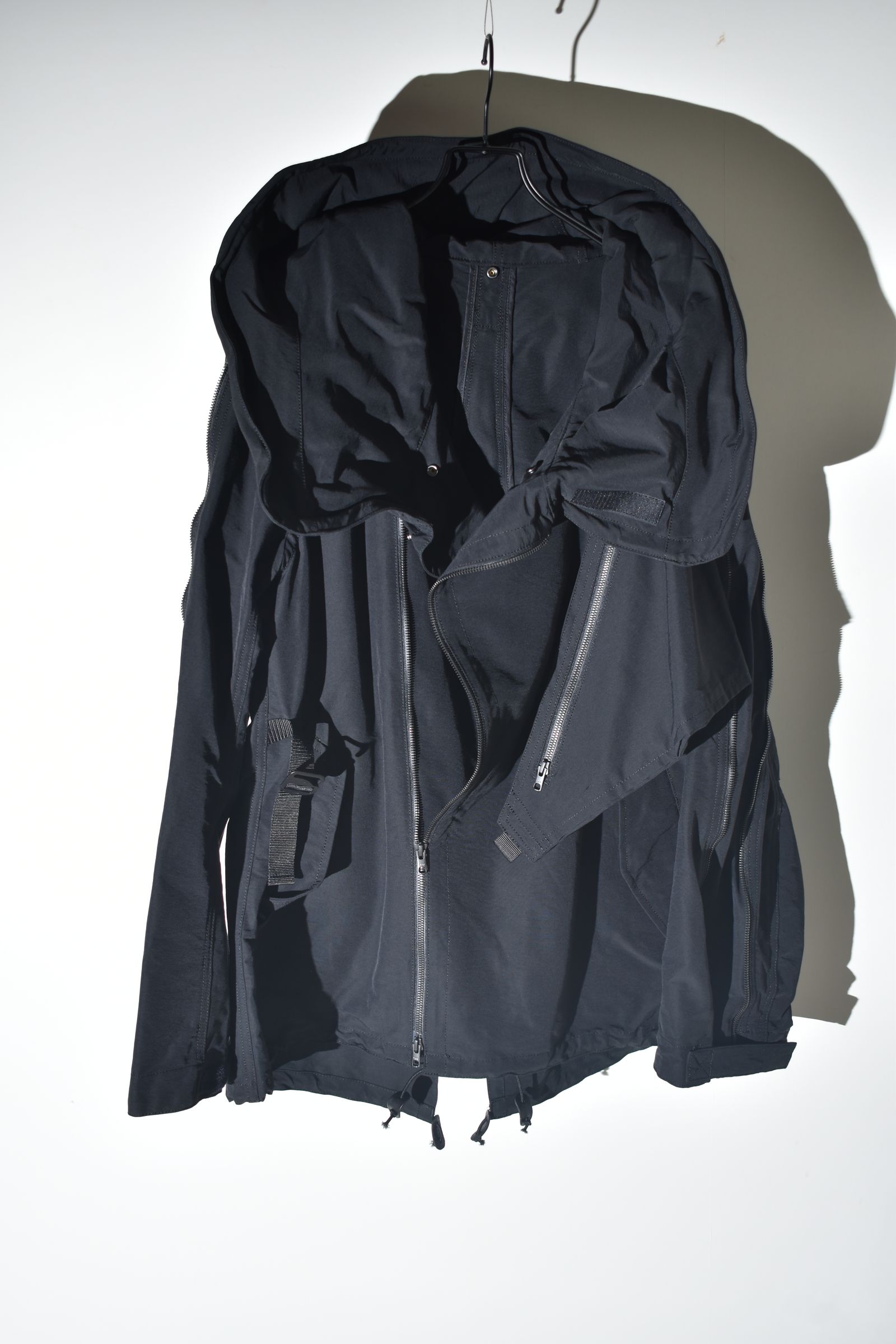Multi Zip Short Mods Coat"Black" / マルチジップショートモッズコート"ブラック"