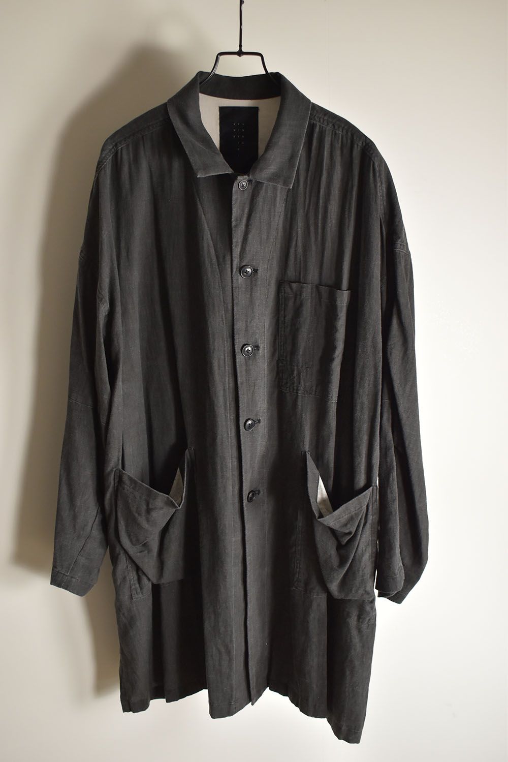 Pigmented Viera Shop Coat"Charcoal" / 顔料刷りビエラショップコート"チャコール"